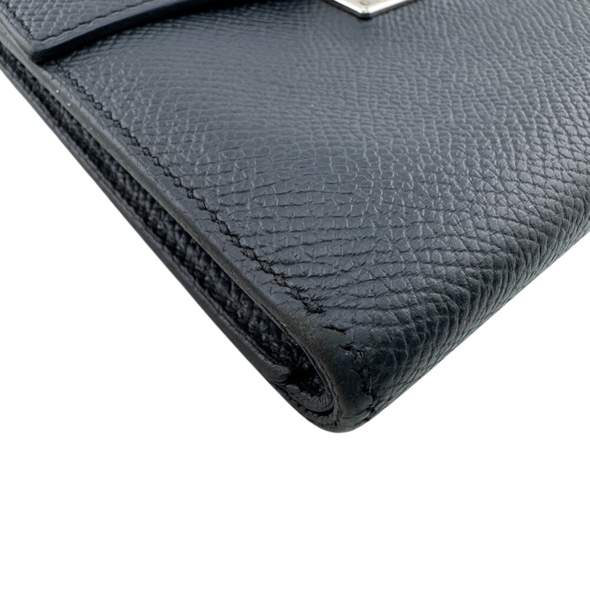Hermes Blue Indigo Epsom Leather Wallet (Tri-Fold) (Pre-Owned)