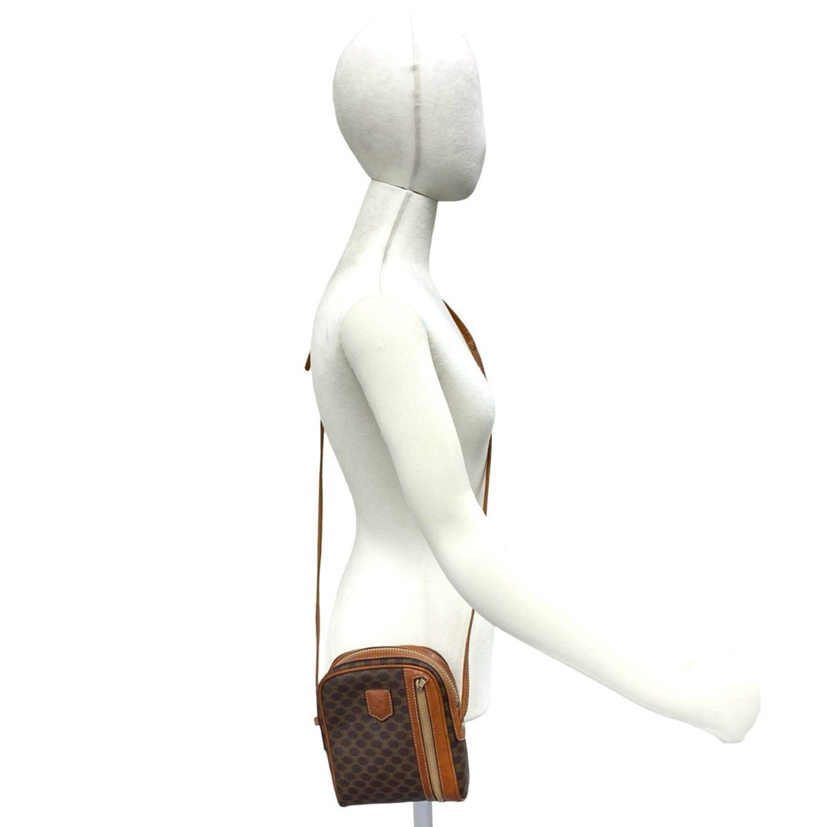 Celine Brown Leather Pvc Pochette Shoulder Bag (Pre-Owned)