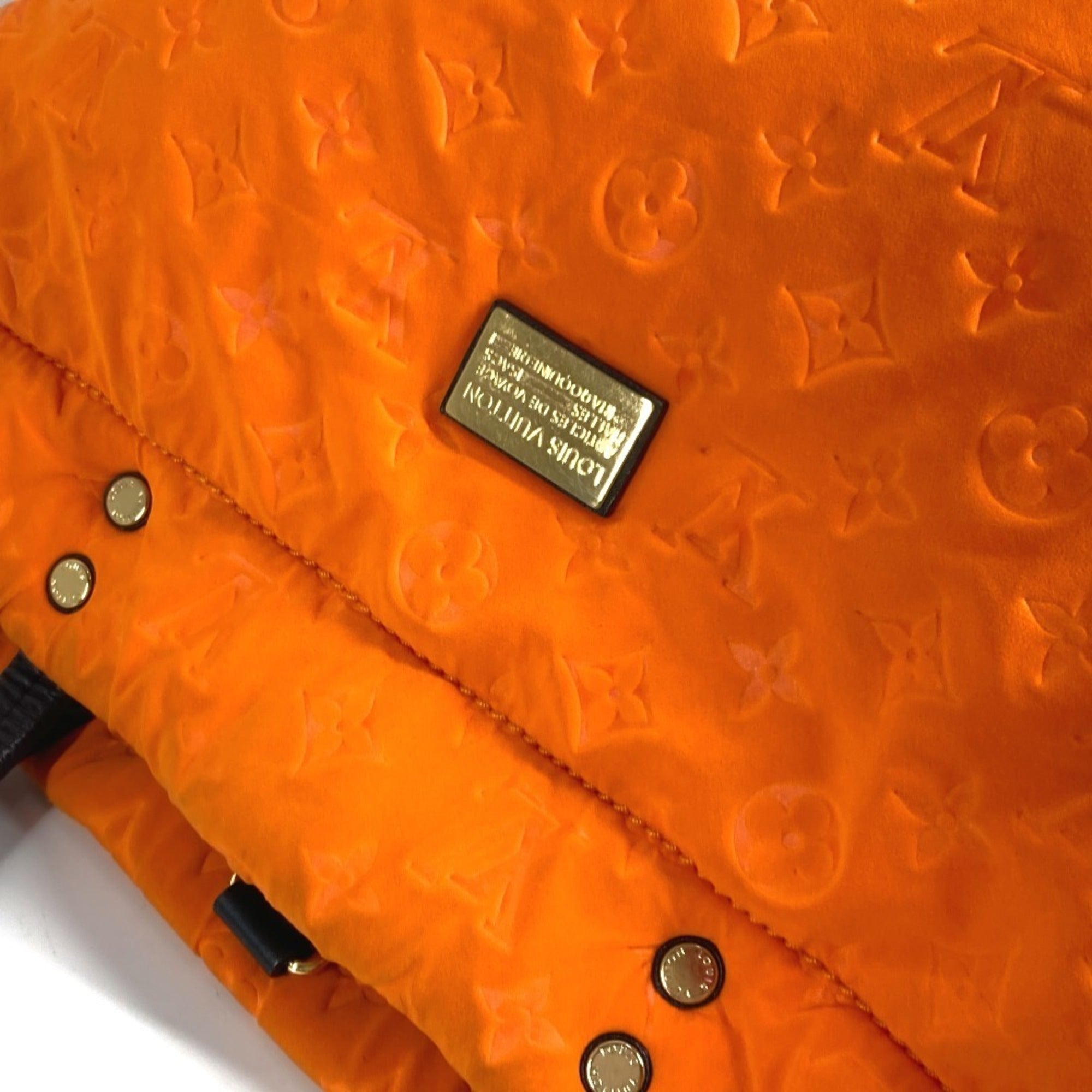 Louis Vuitton Orange Microfiber Shoulder Bag Tote Bag (Pre-Owned)