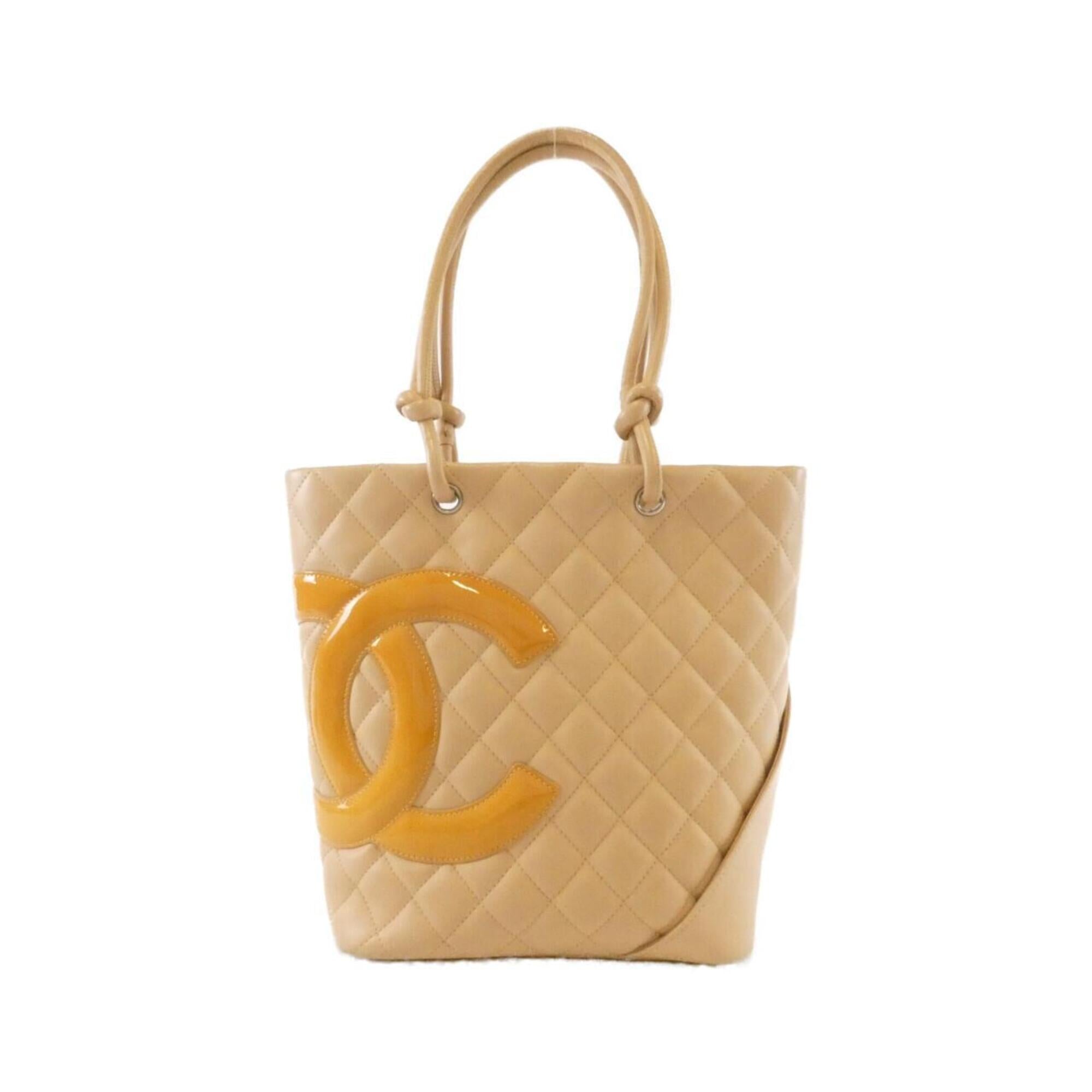 Chanel Beige Leather Handbag (Pre-Owned)