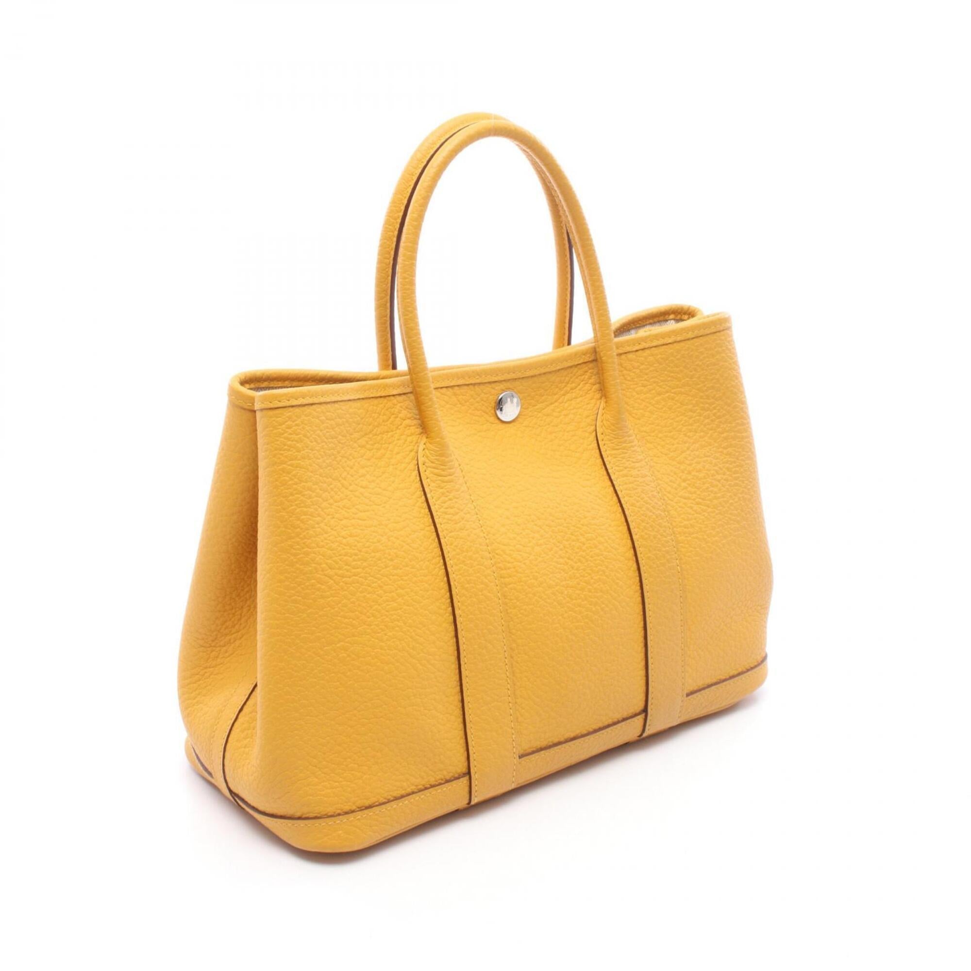 Hermes Yellow Country Leather Handbag Tote Bag (Pre-Owned)
