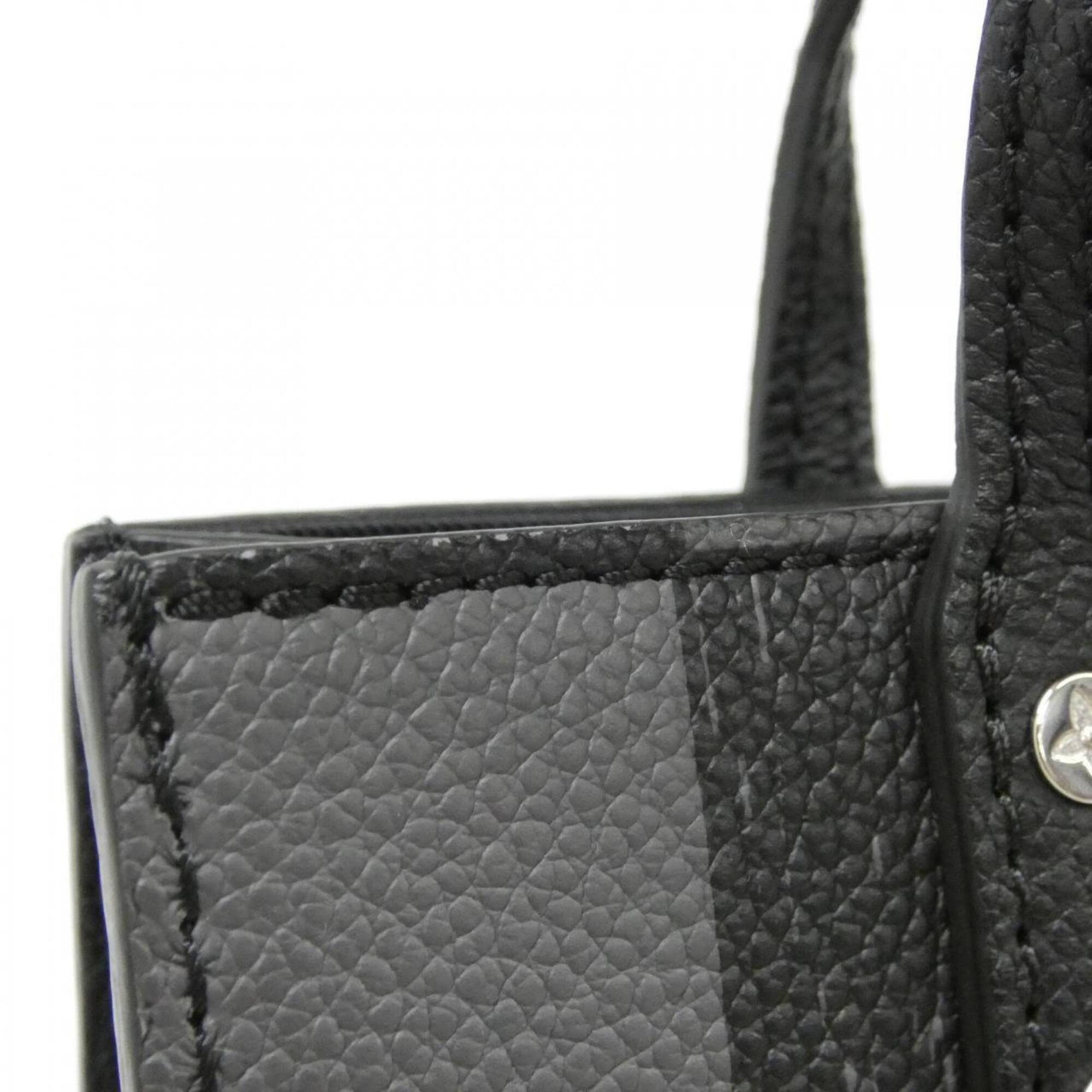 Louis Vuitton Black Leather Handbag (Pre-Owned)