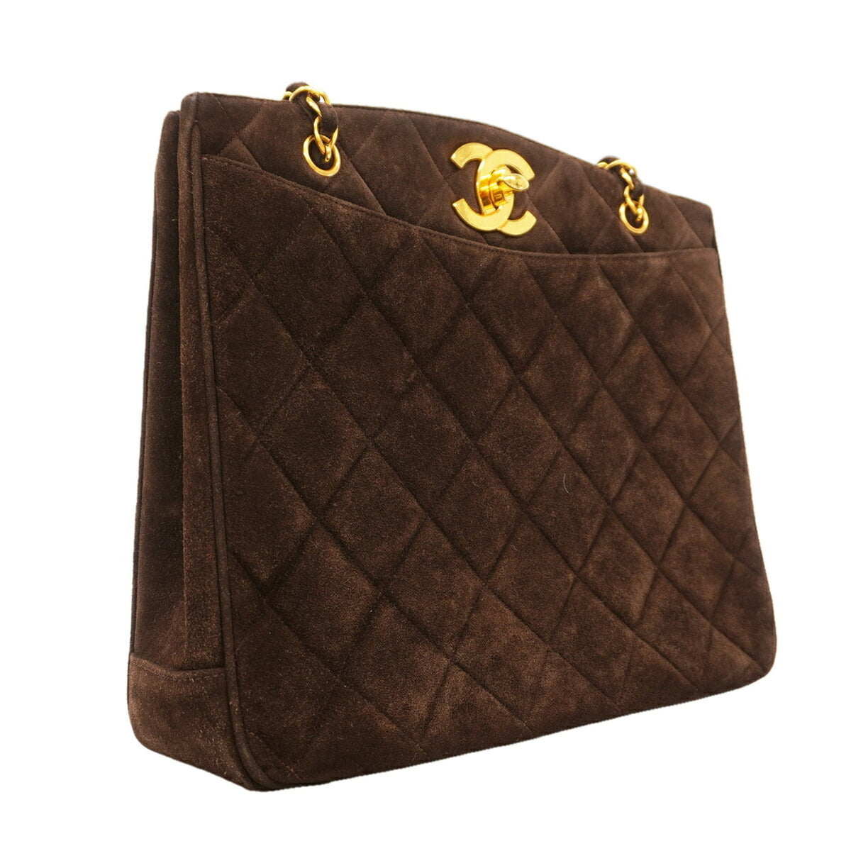 Chanel Brown Suede Shoulder Bag (Pre-Owned)