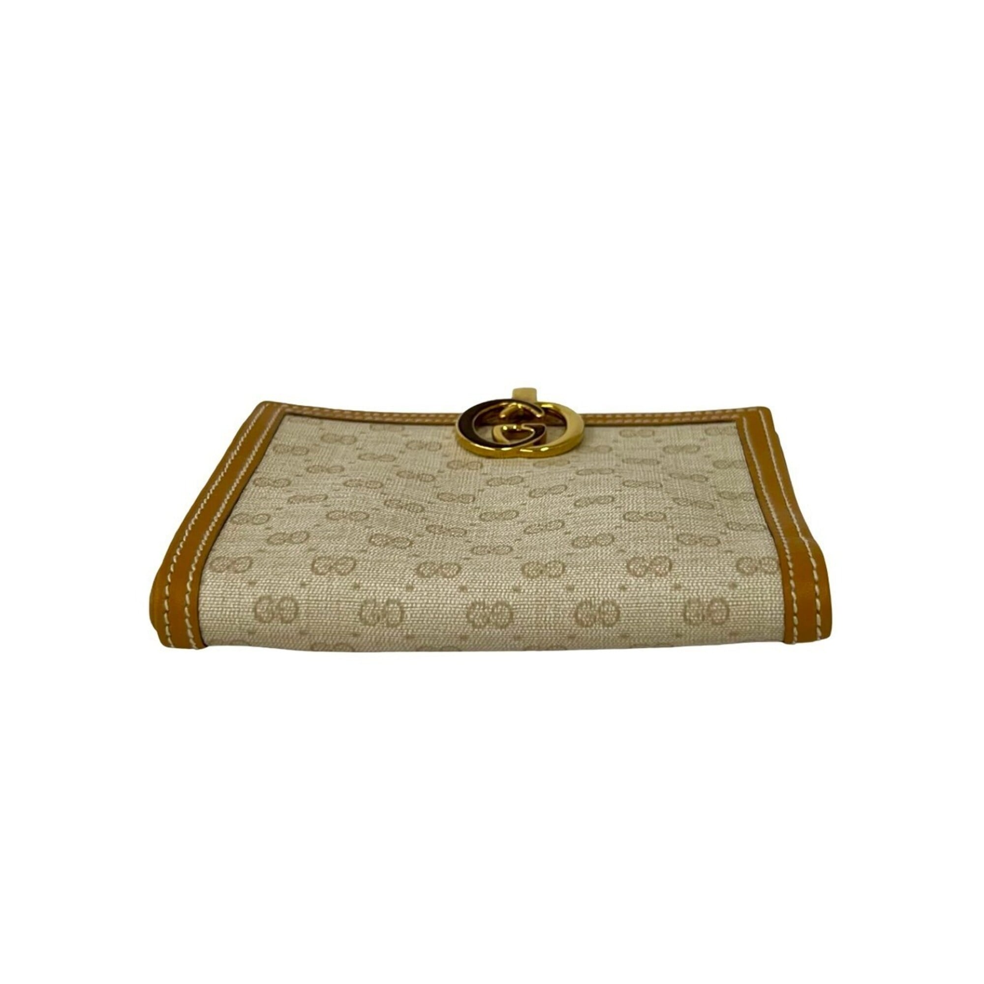 Gucci Beige Ivory Leather Pvc Wallet (Bi-Fold) (Pre-Owned)
