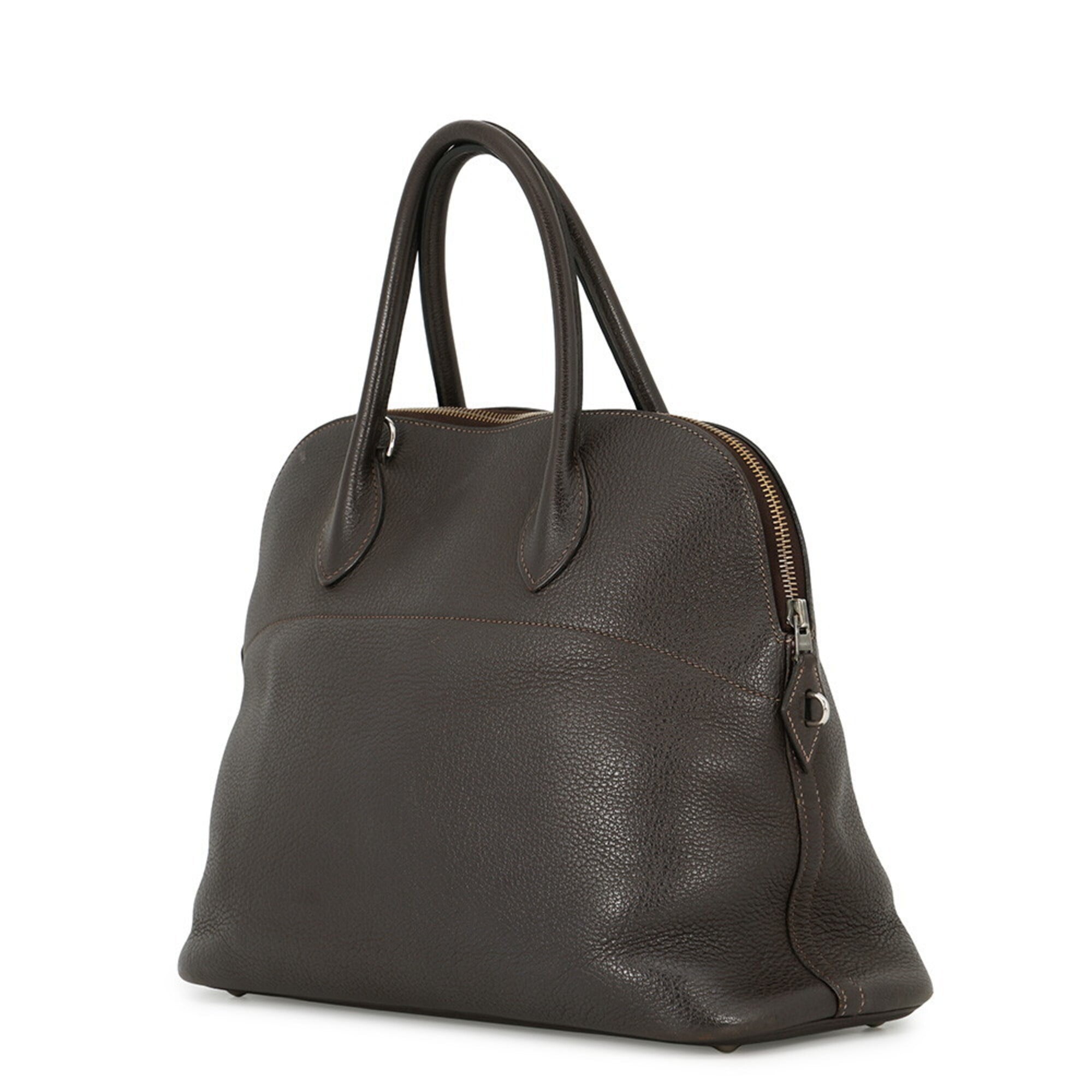 Hermes Cacao Taurillon Clemence Leather Handbag Shoulder Bag (Pre-Owned)