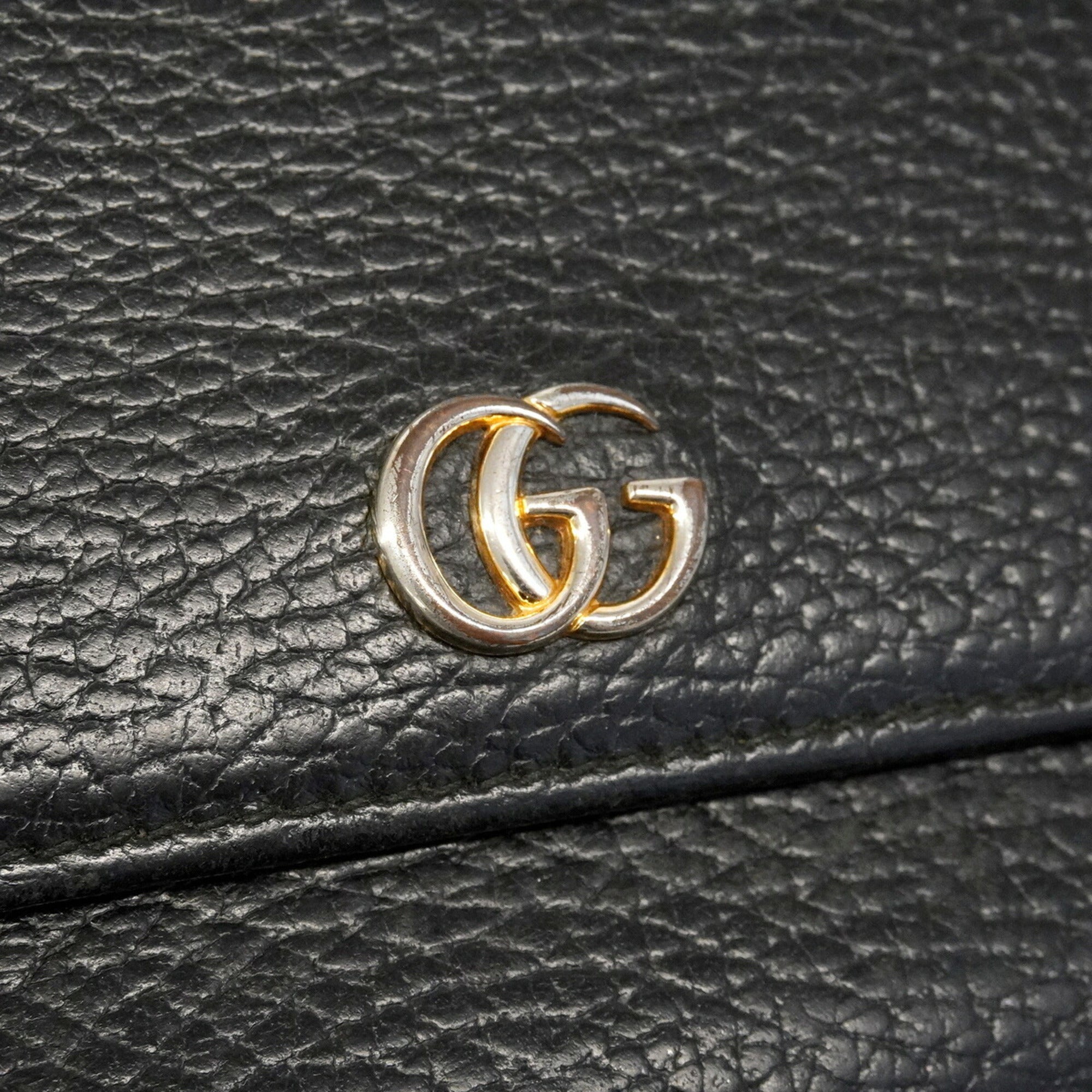 Gucci Black Leather Long Wallet (Bi-Fold) (Pre-Owned)