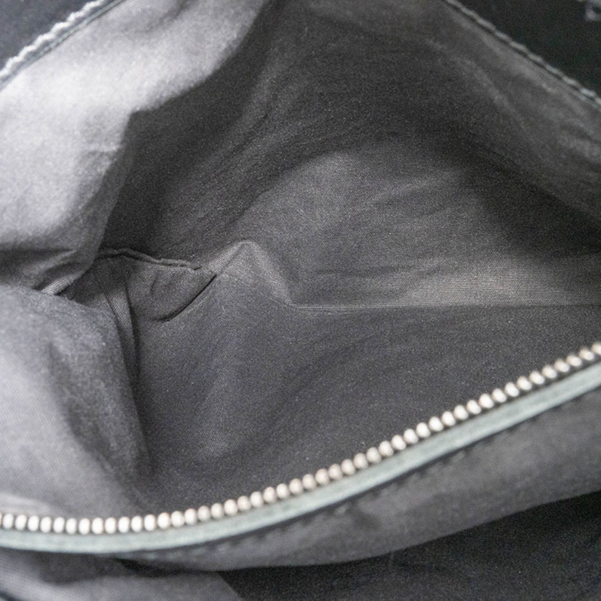 Bottega Veneta Black Leather Shoulder Bag (Pre-Owned)