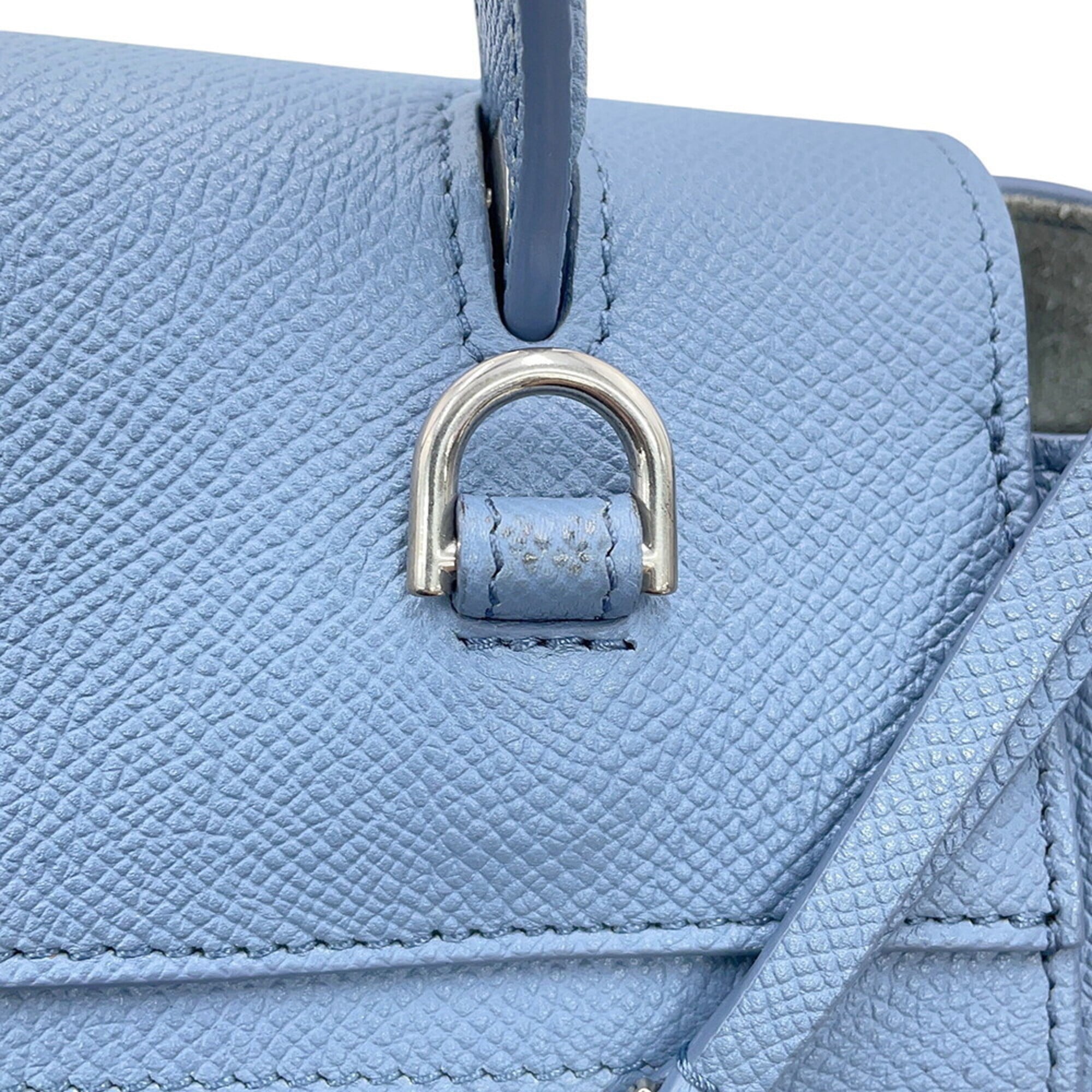 Celine Blue Leather Handbag Shoulder Bag (Pre-Owned)