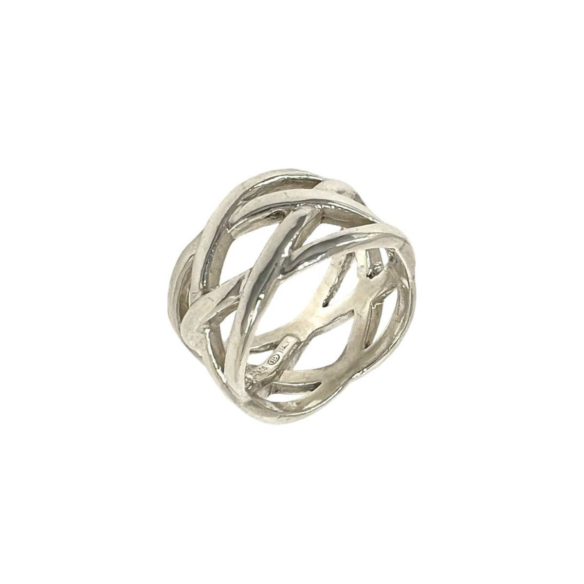Tiffany Silver Silver 925 Band Ring (Pre-Owned)