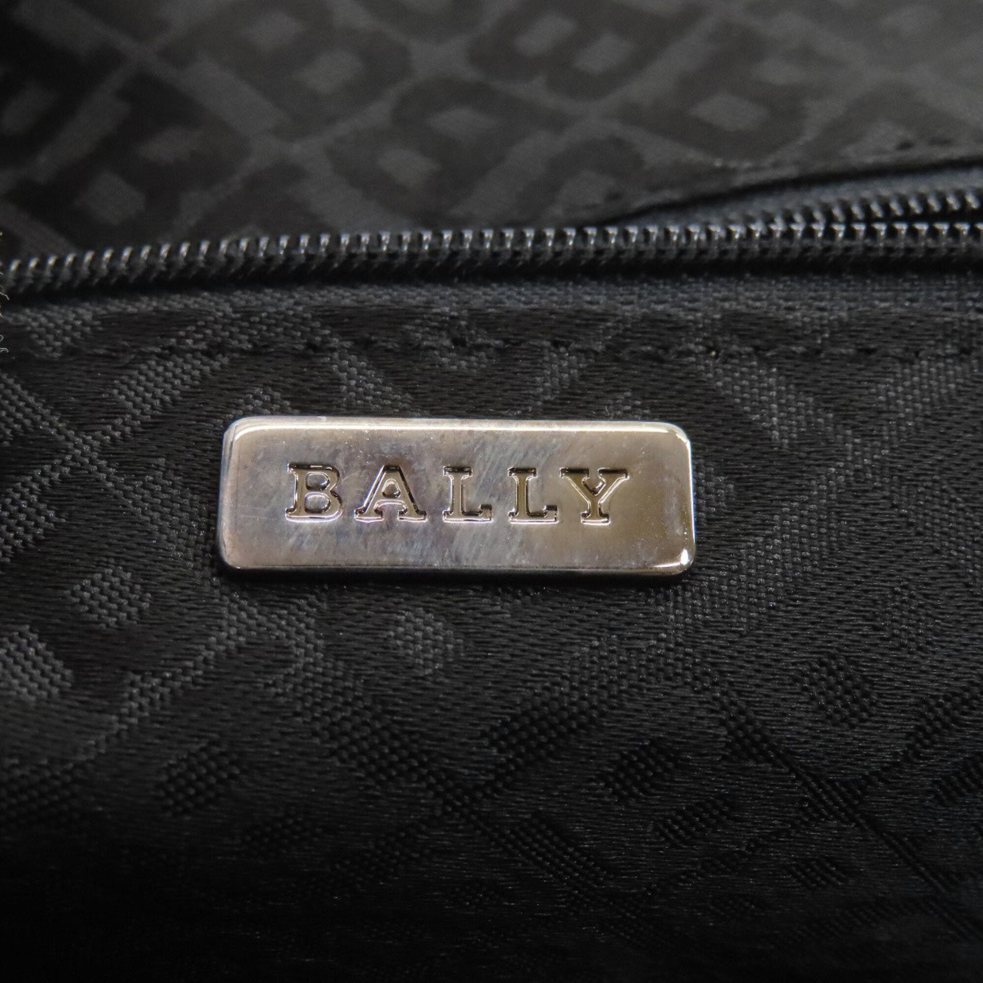 Bally Gray Canvas Shoulder Bag (Pre-Owned)