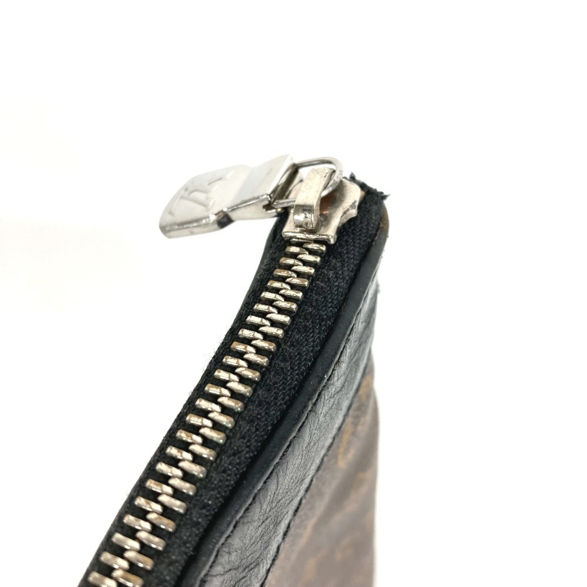 Louis Vuitton Black Brown Monogram Canvas Clutch Bag Handbag Pochette Pouch (Pre-Owned)