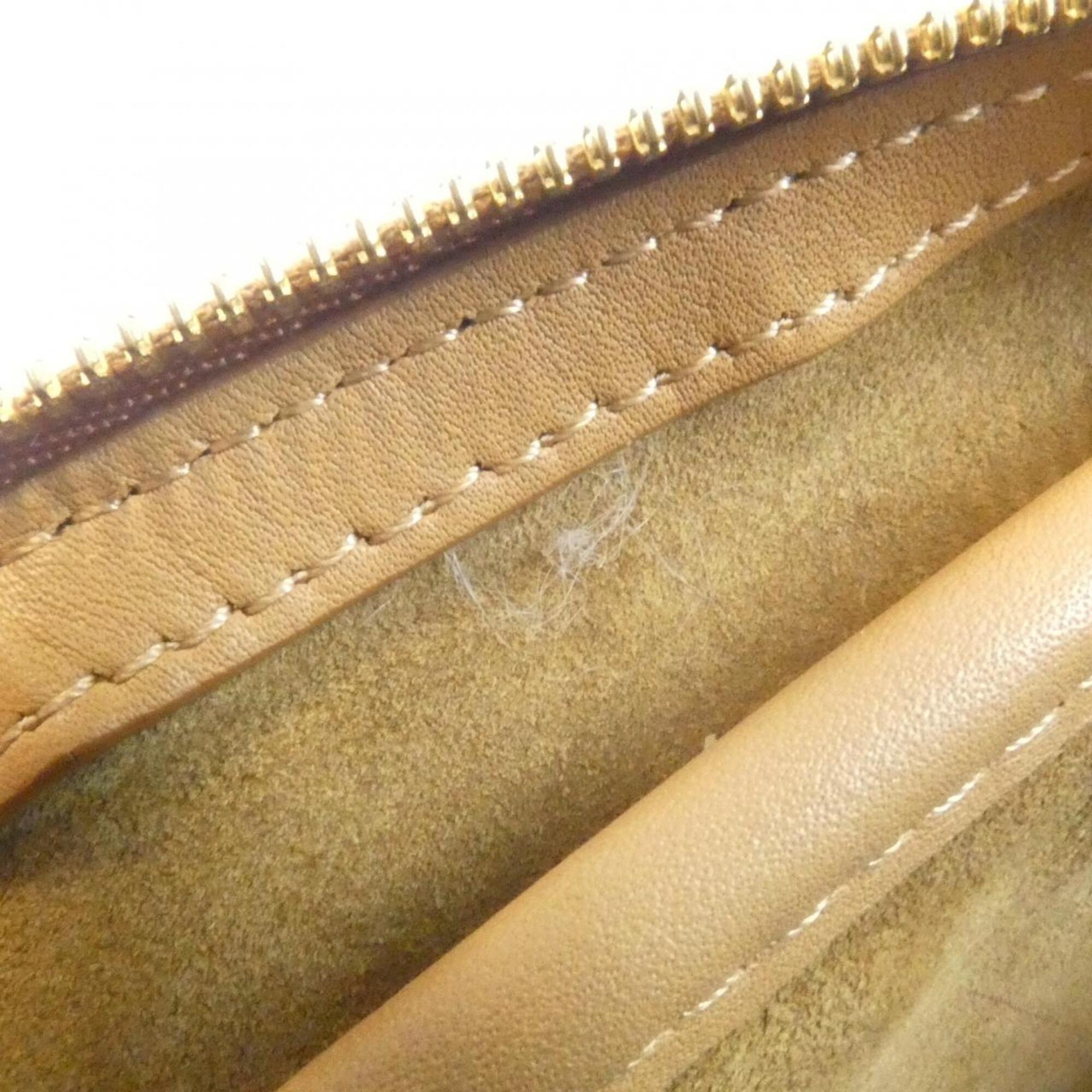 Loewe Red Color Canvas Leather Handbag (Pre-Owned)