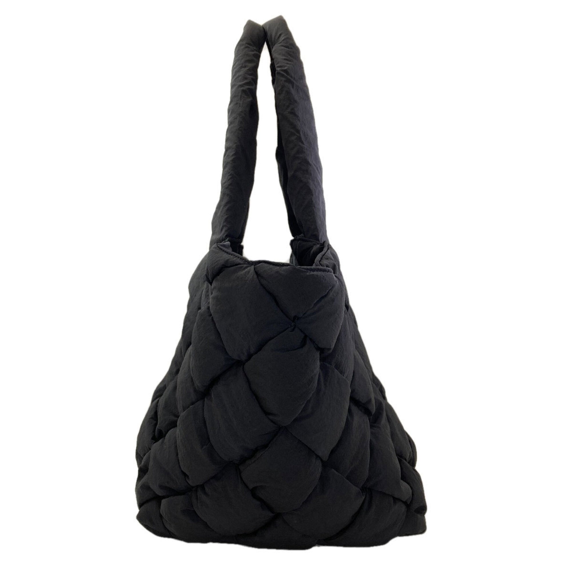 Bottega Veneta Intrecciato Black Nylon Tote Bag (Pre-Owned)