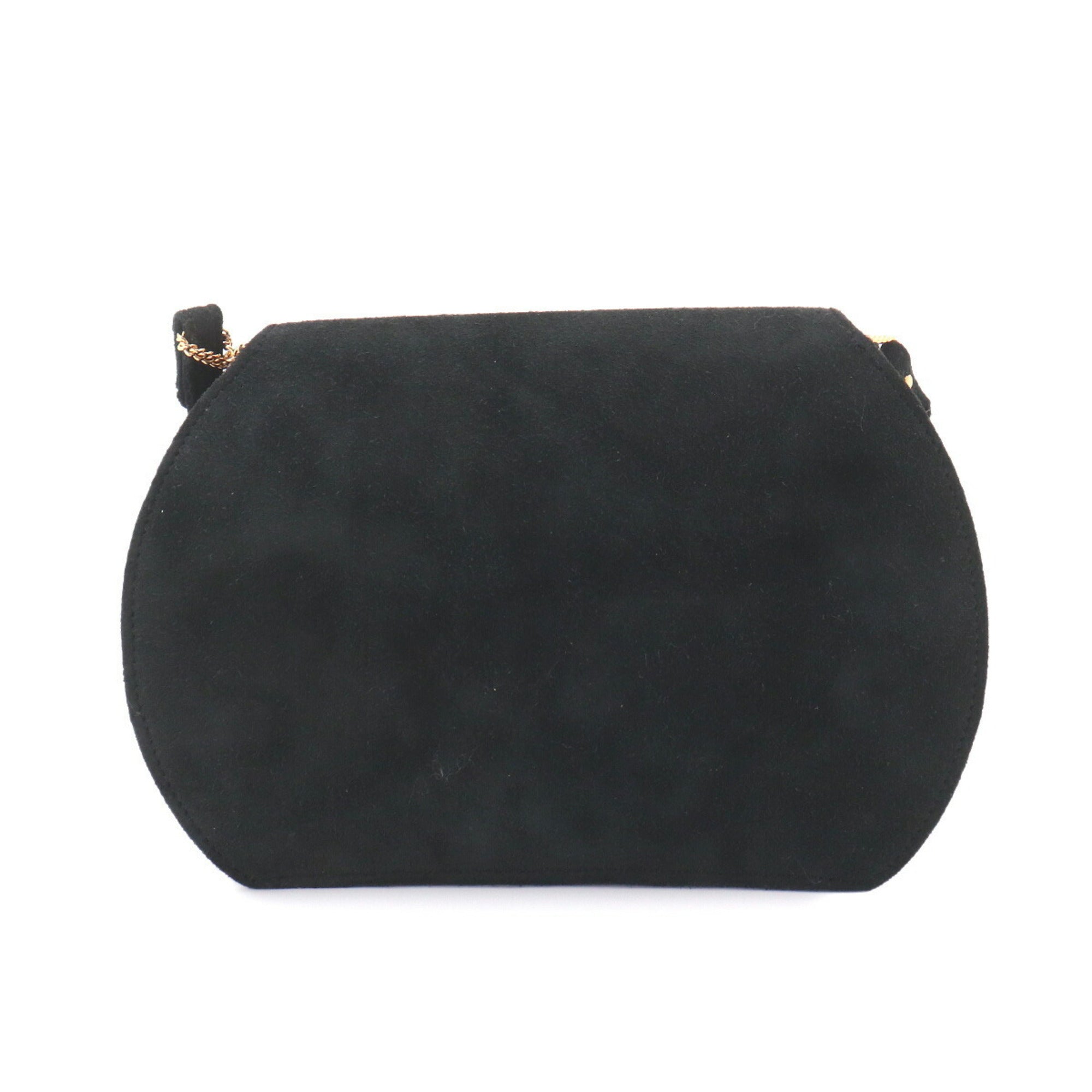 Hermes Black Suede Handbag Shoulder Bag (Pre-Owned)