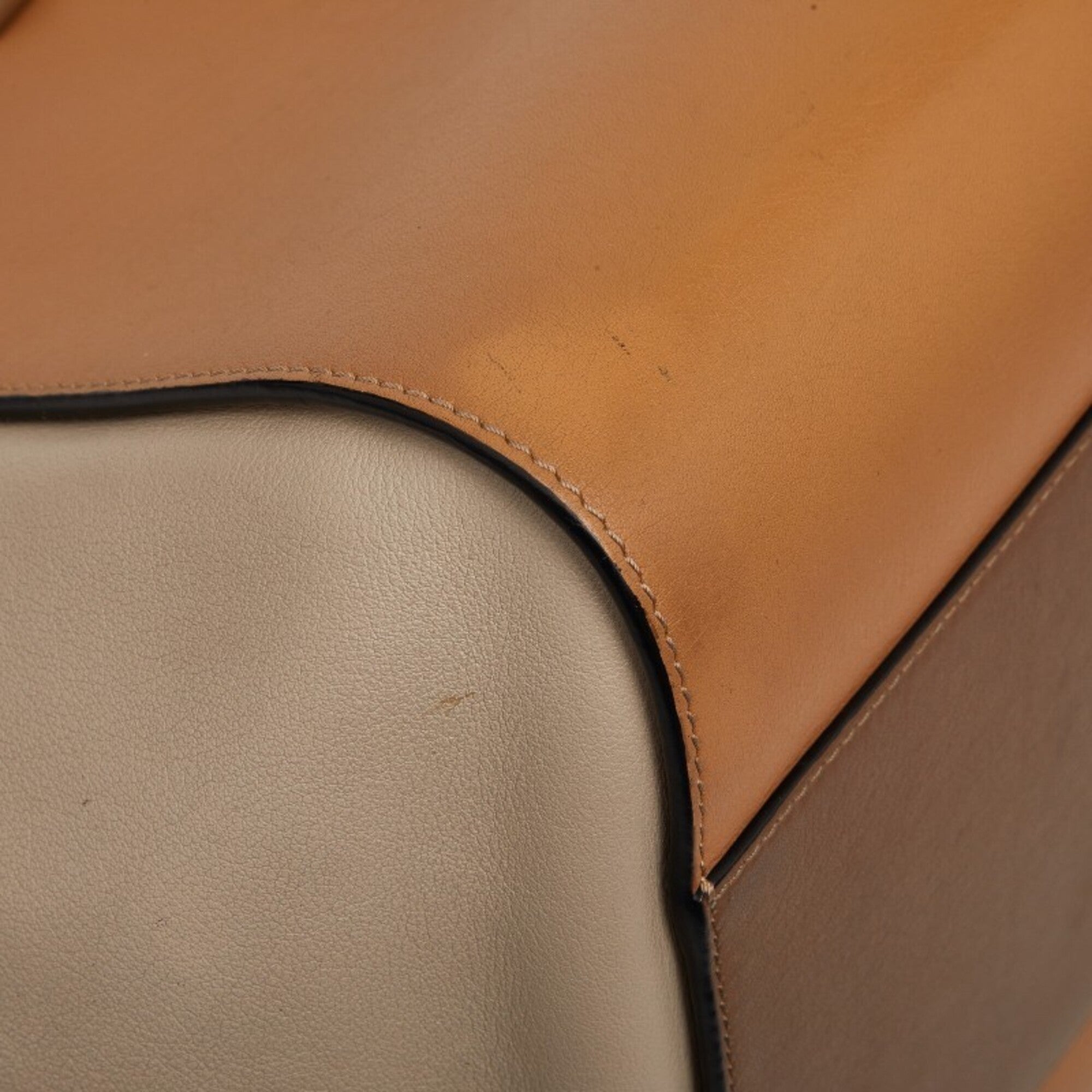 Loewe Beige Brown Leather Handbag Shoulder Bag (Pre-Owned)