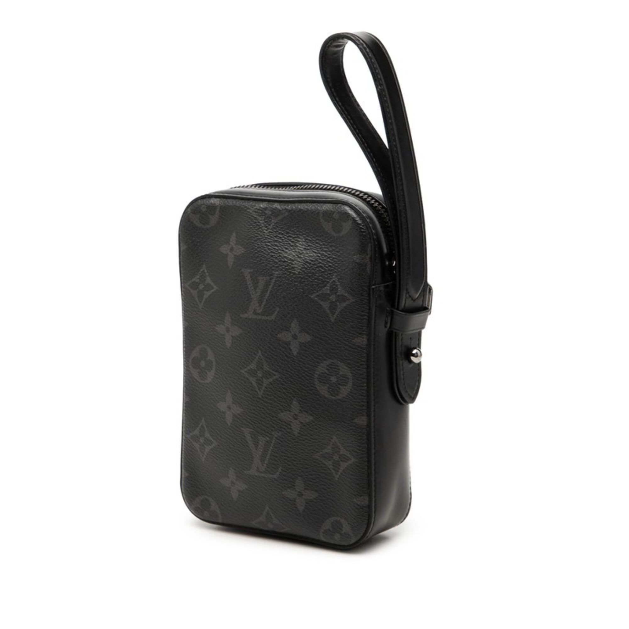 Louis Vuitton Black Pvc Leather Clutch Bag Handbag Pouch (Pre-Owned)