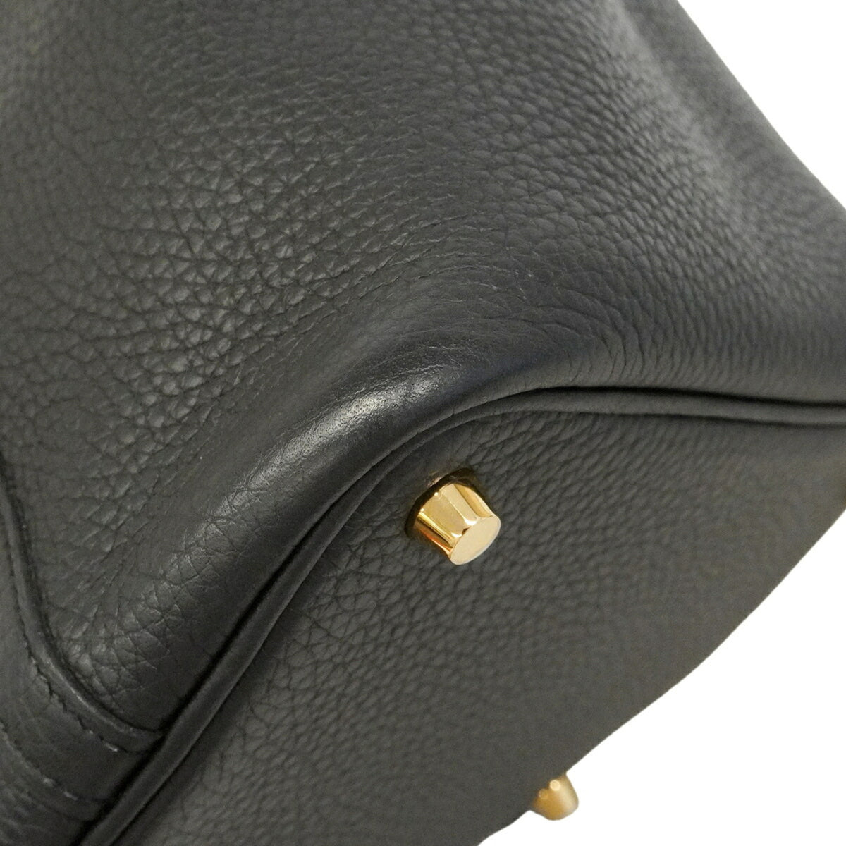 Hermes Black Taurillon Clemence Leather Handbag (Pre-Owned)