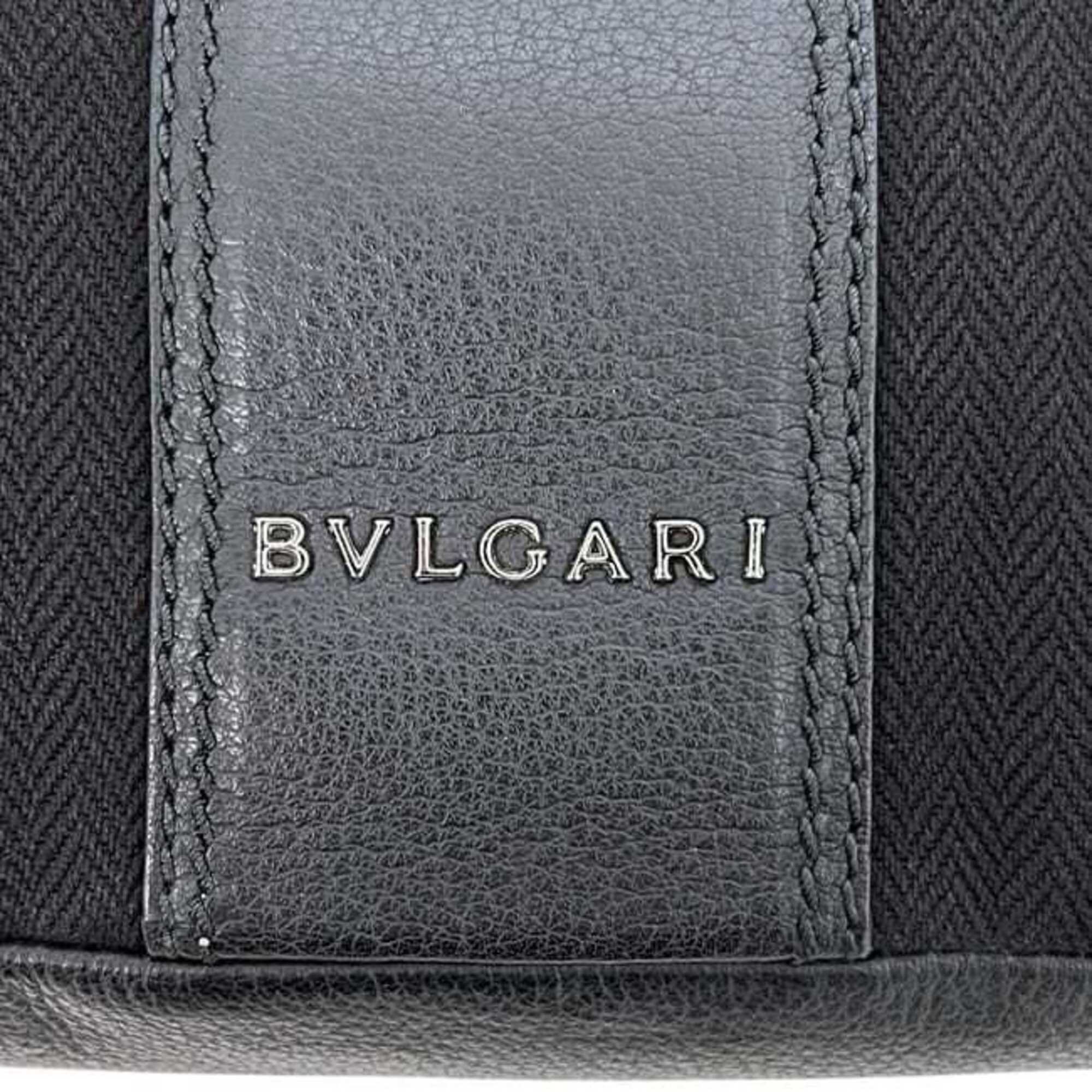 Bvlgari B.Zero1 Black Canvas Leather Shoulder Bag (Pre-Owned)
