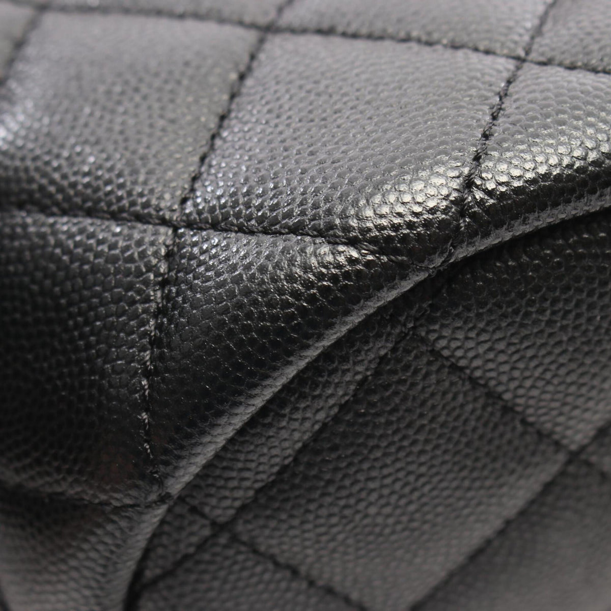 Chanel Black Grained Calfskin Backpack Handbag (Pre-Owned)
