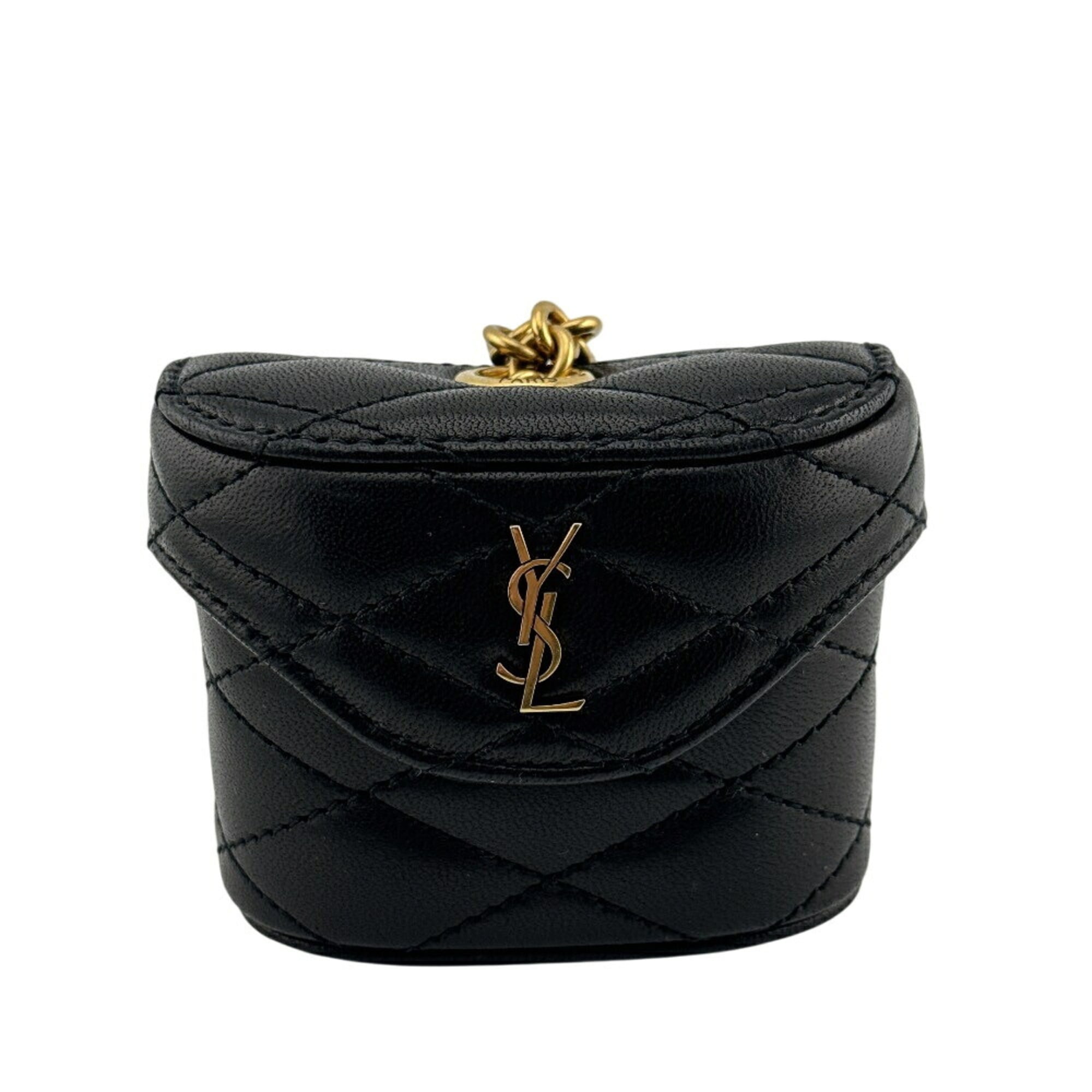 Yves Saint Laurent Black Leather Pouch (Pre-Owned)