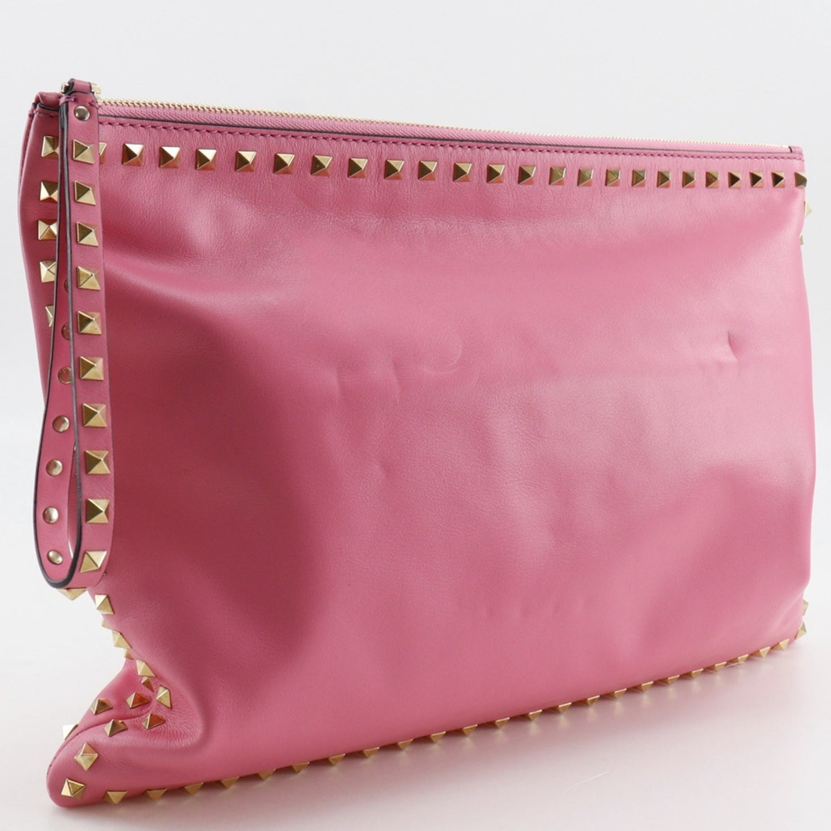 Valentino Pink Leather Clutch Bag (Pre-Owned)