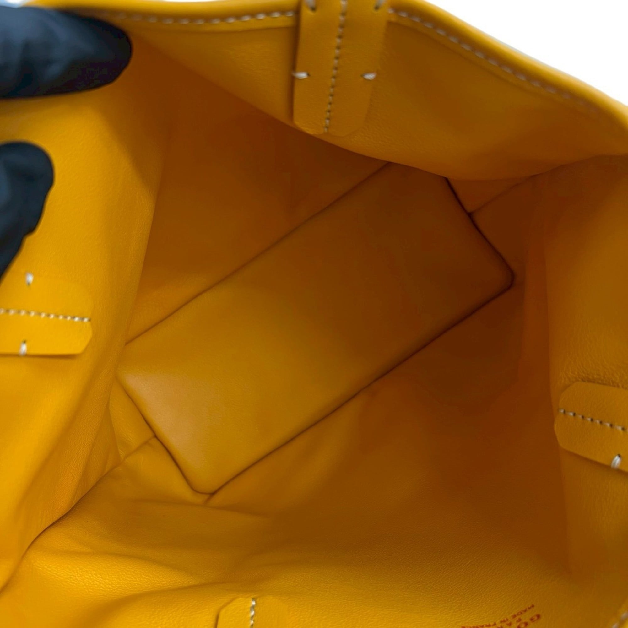 Goyard Yellow Leather Handbag Pouch Tote Bag (Pre-Owned)