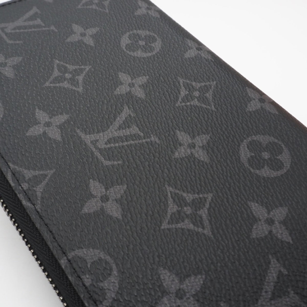 Louis Vuitton Black Gray Coated Canvas Long Wallet (Bi-Fold) (Pre-Owned)