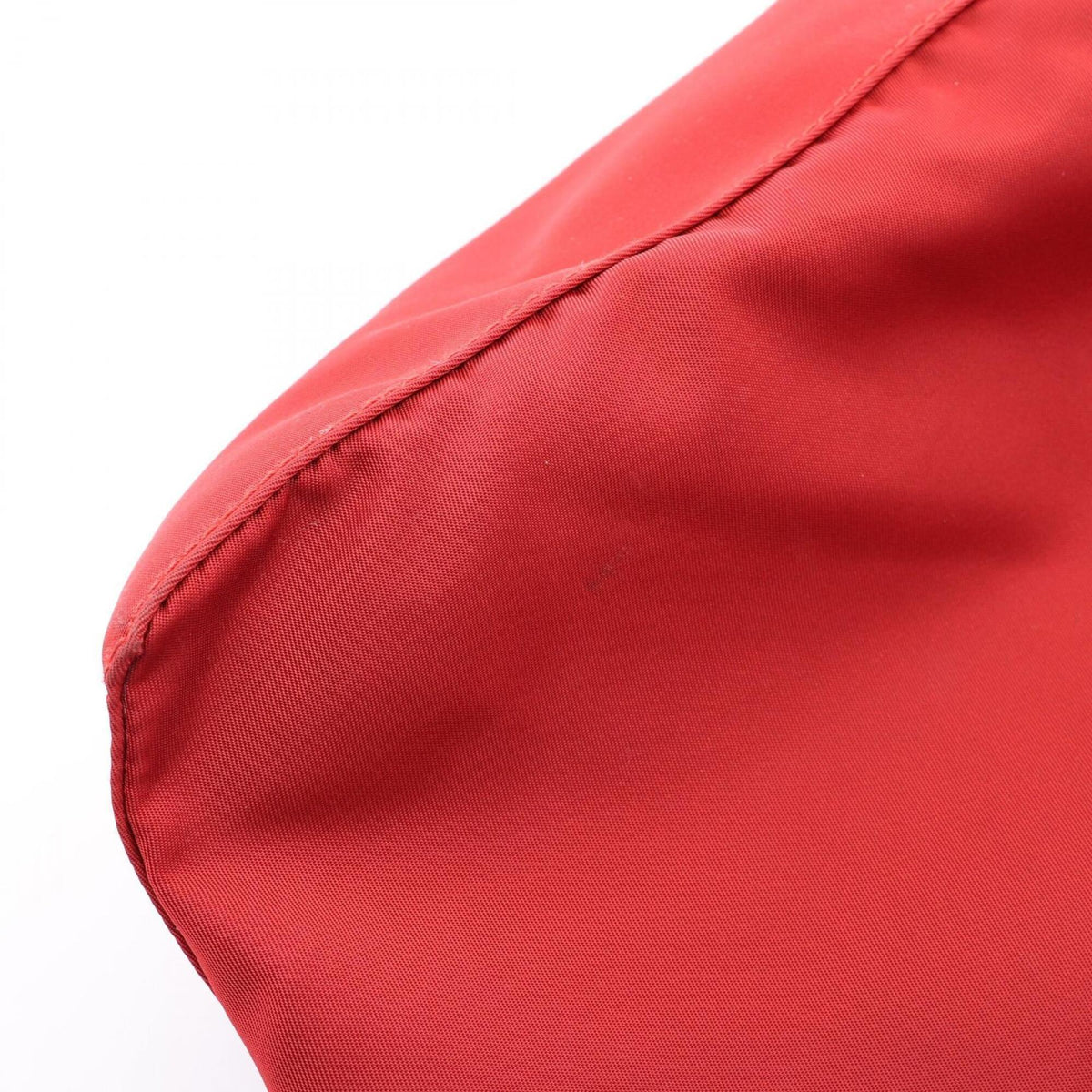 Prada Black Red Color Nylon Leather Handbag Tote Bag (Pre-Owned)