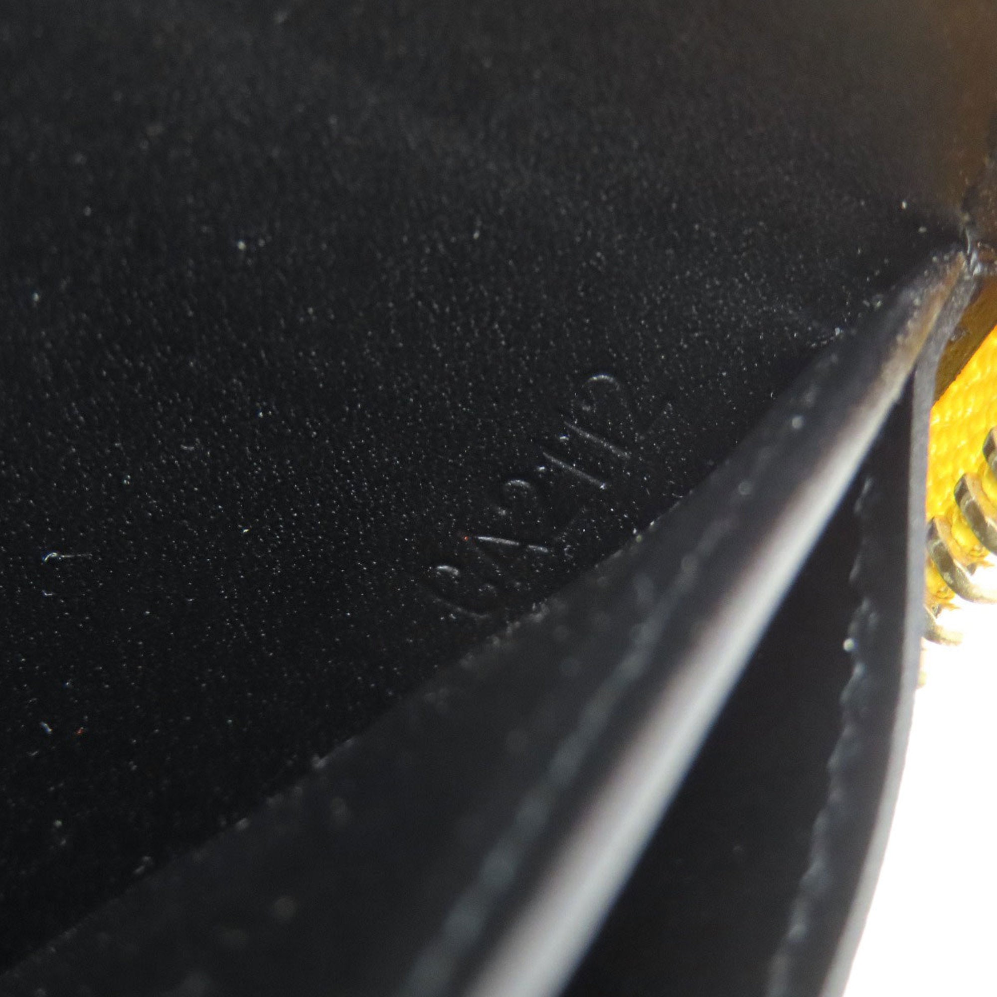 Louis Vuitton Black Yellow Vernis Long Wallet (Bi-Fold) (Pre-Owned)