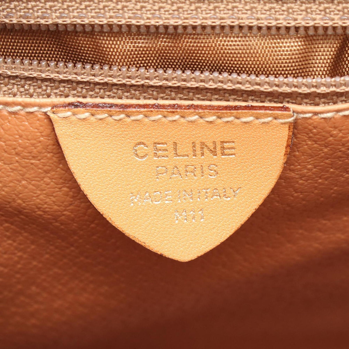 Celine Brown Pvc Coated Canvas Leather Handbag (Pre-Owned)