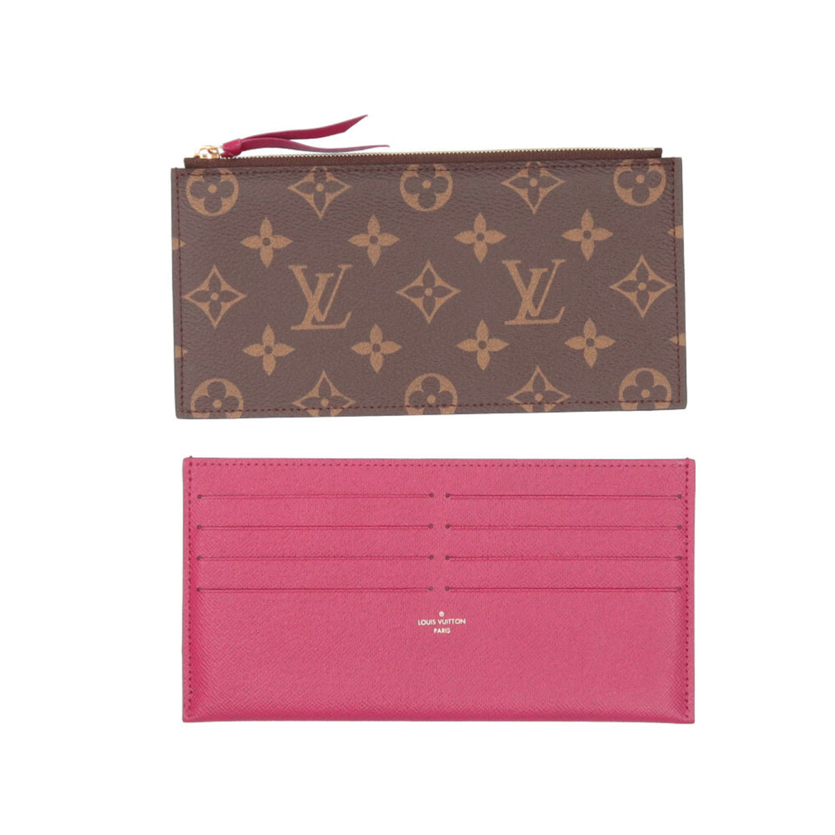 Louis Vuitton Monogram Brown Fuchsia Monogram Clutch Bag Shoulder Bag (Pre-Owned)