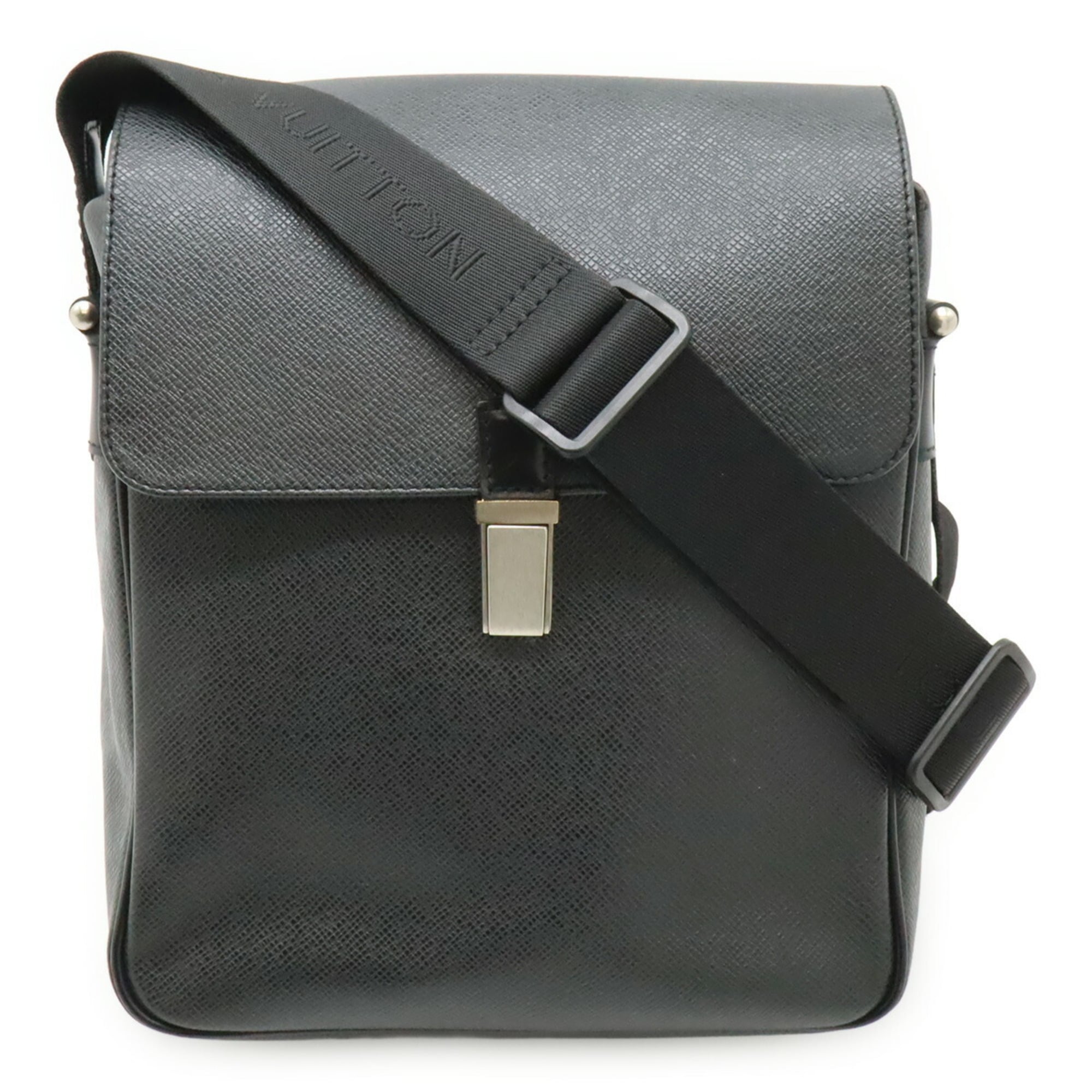 Louis Vuitton Ardoise Black Taiga Leather Leather Shoulder Bag (Pre-Owned)