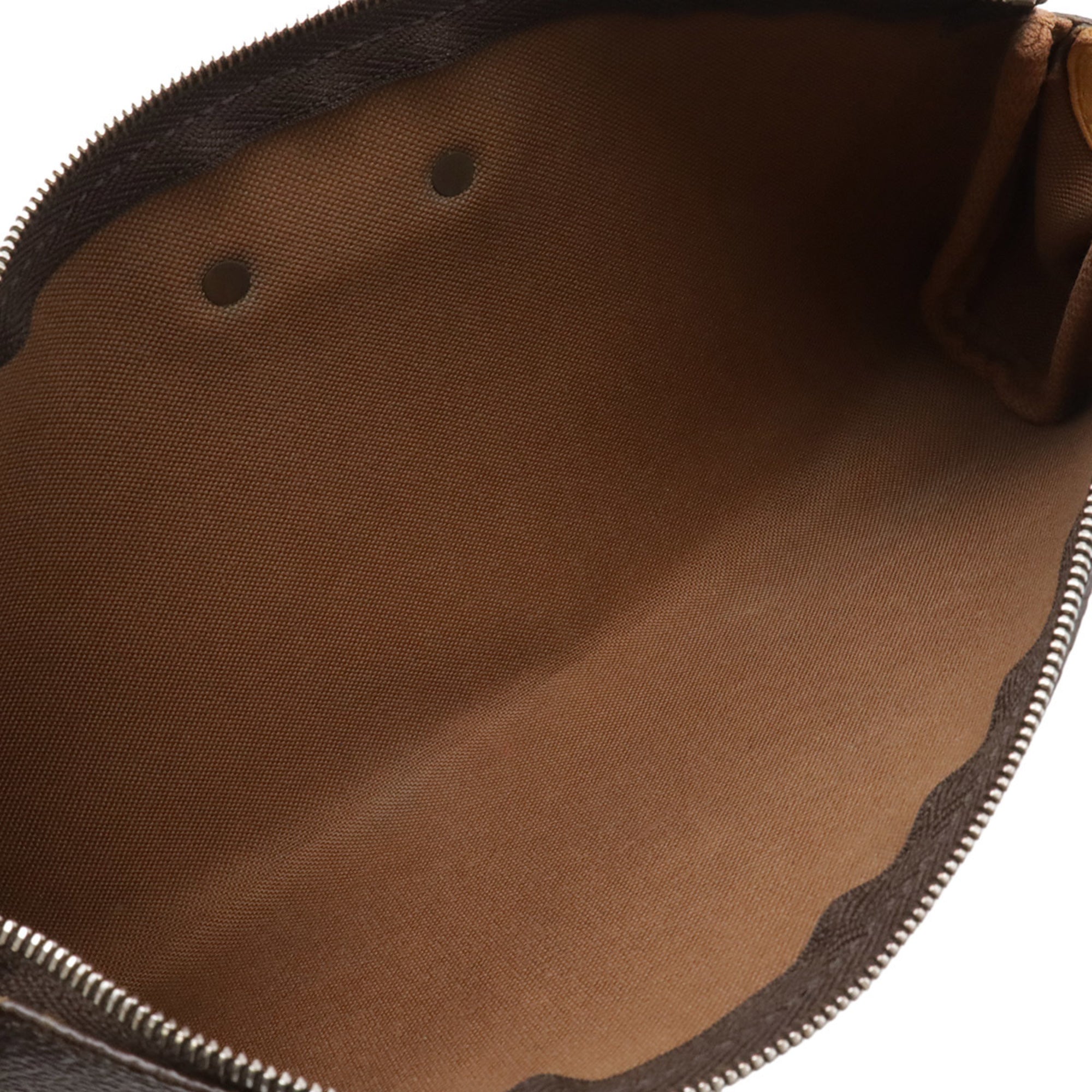 Louis Vuitton Brown Monogram Canvas Pvc Coated Canvas Handbag Pouch Shoulder Bag (Pre-Owned)