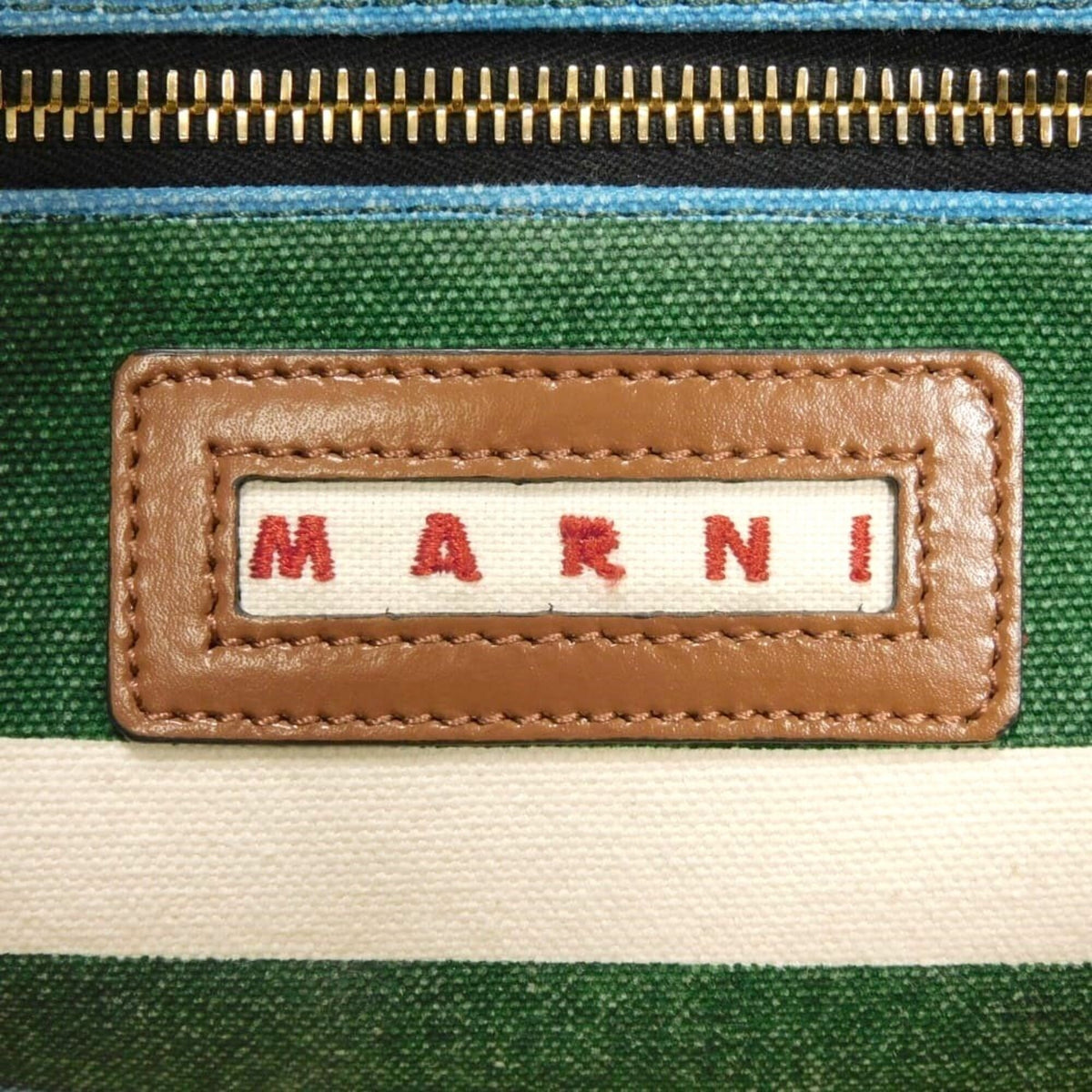 Marni Green Cotton Canvas Basket Handbag (Pre-Owned)