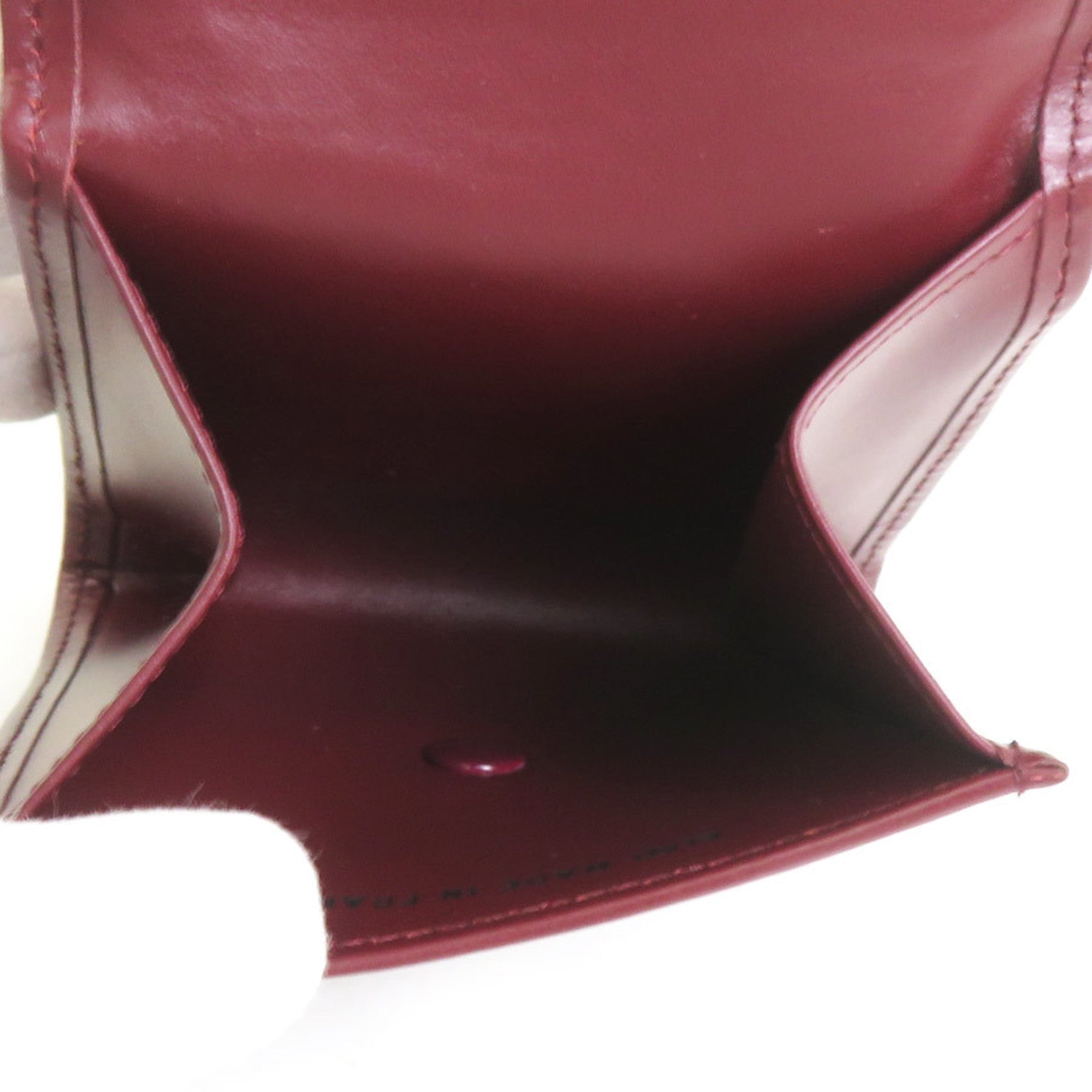 Cartier Bordeaux Leather Coin Purse/Coin Case (Pre-Owned)