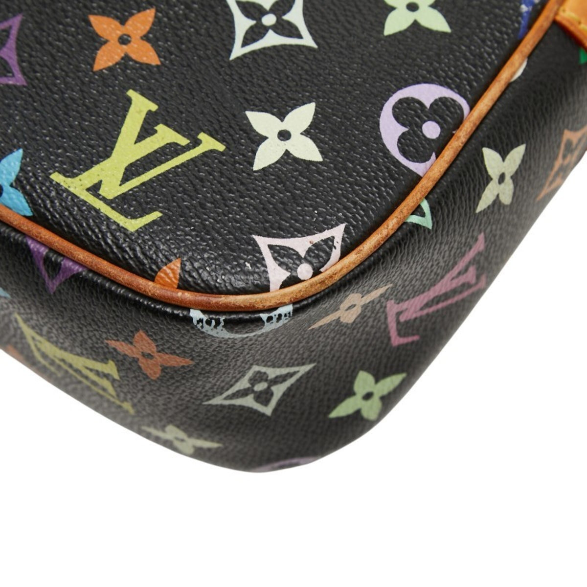 Louis Vuitton Black Brown Pvc Leather Shoulder Bag (Pre-Owned)