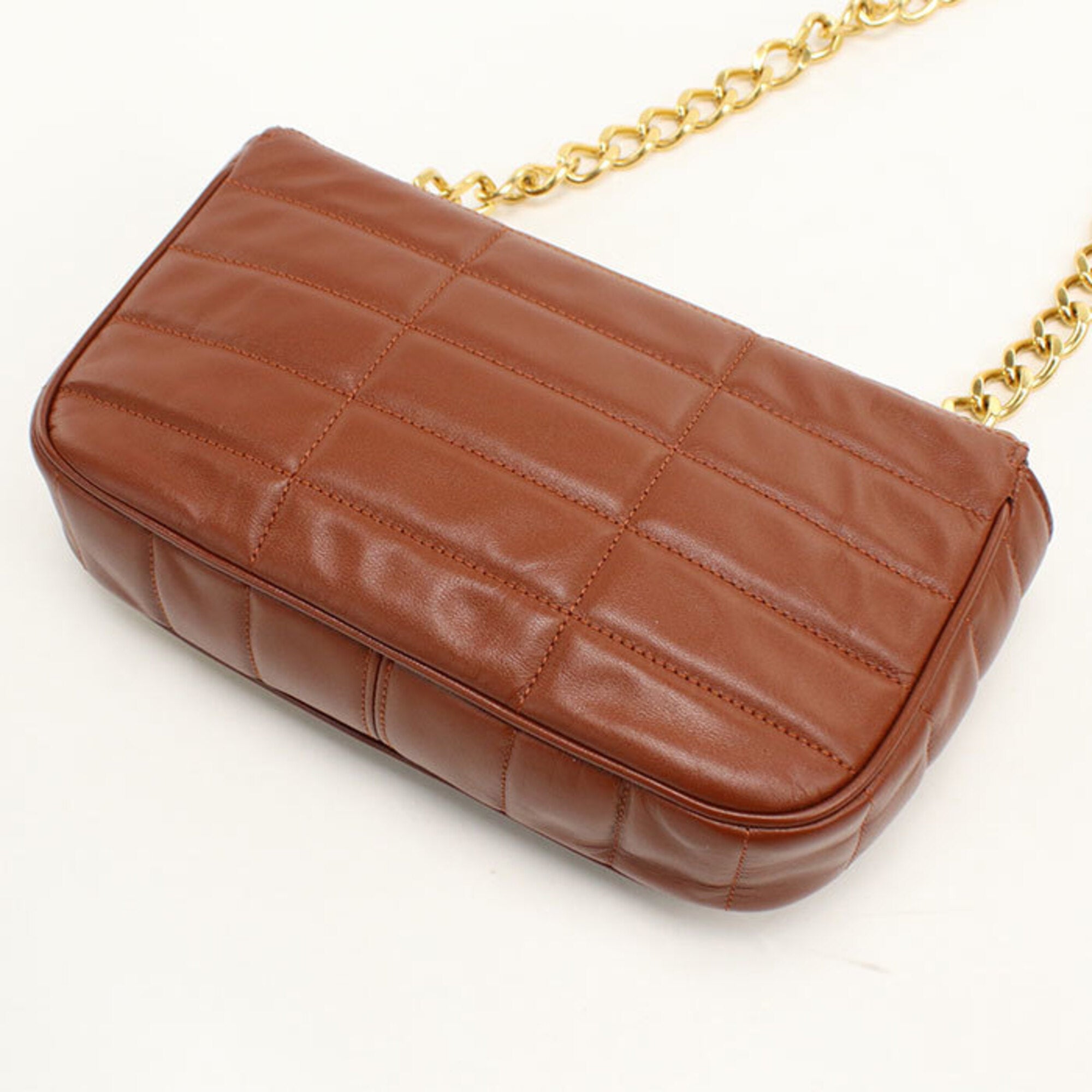 Celine Brown Leather Shoulder Bag (Pre-Owned)