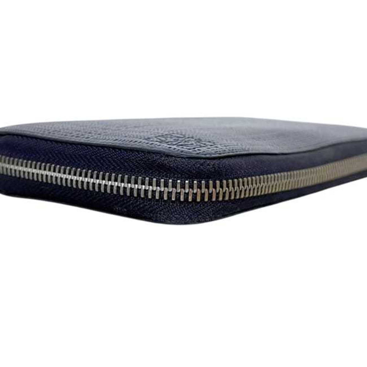 Loewe Navy Leather Long Wallet (Bi-Fold) (Pre-Owned)