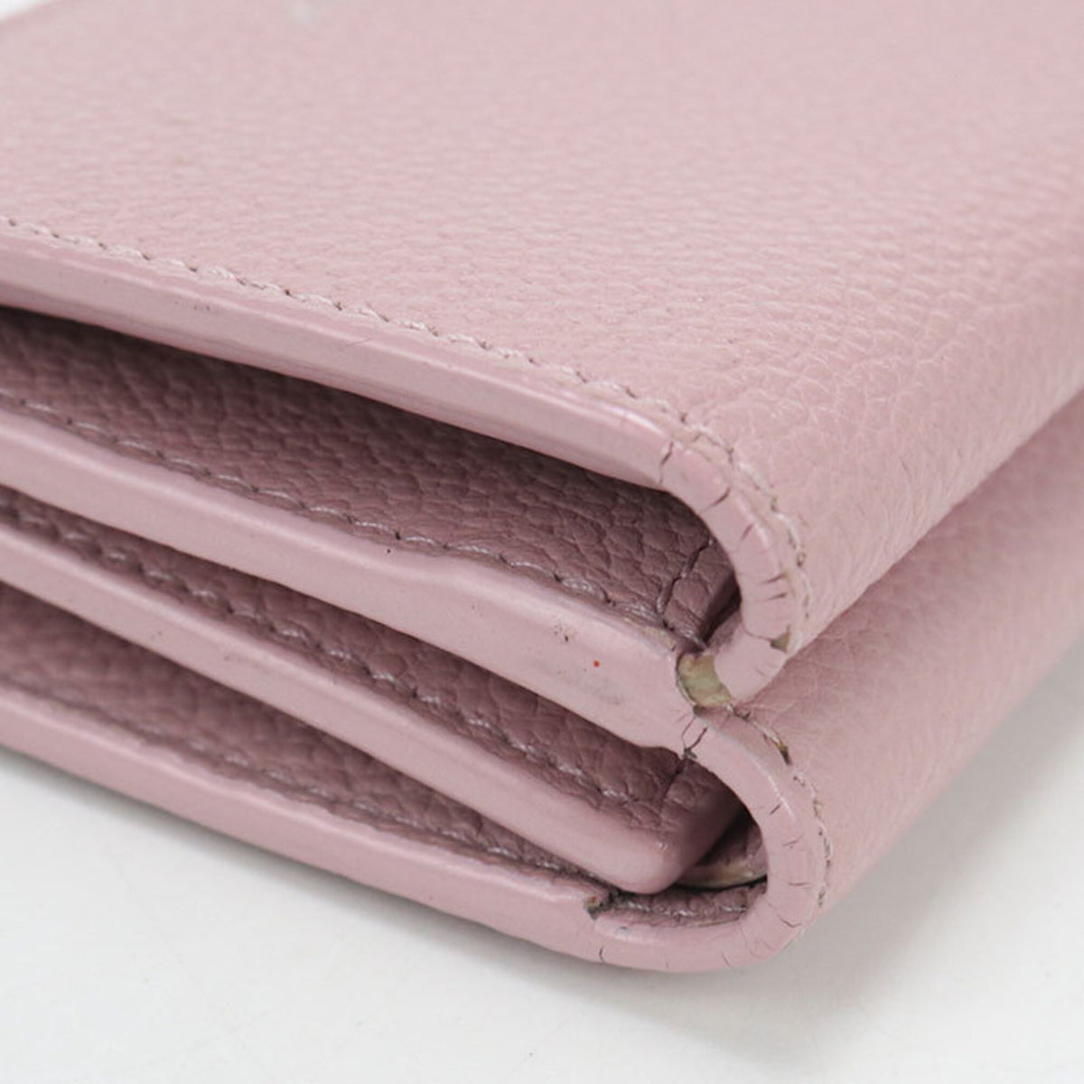 Saint Laurent Pink Leather Wallet (Tri-Fold) (Pre-Owned)