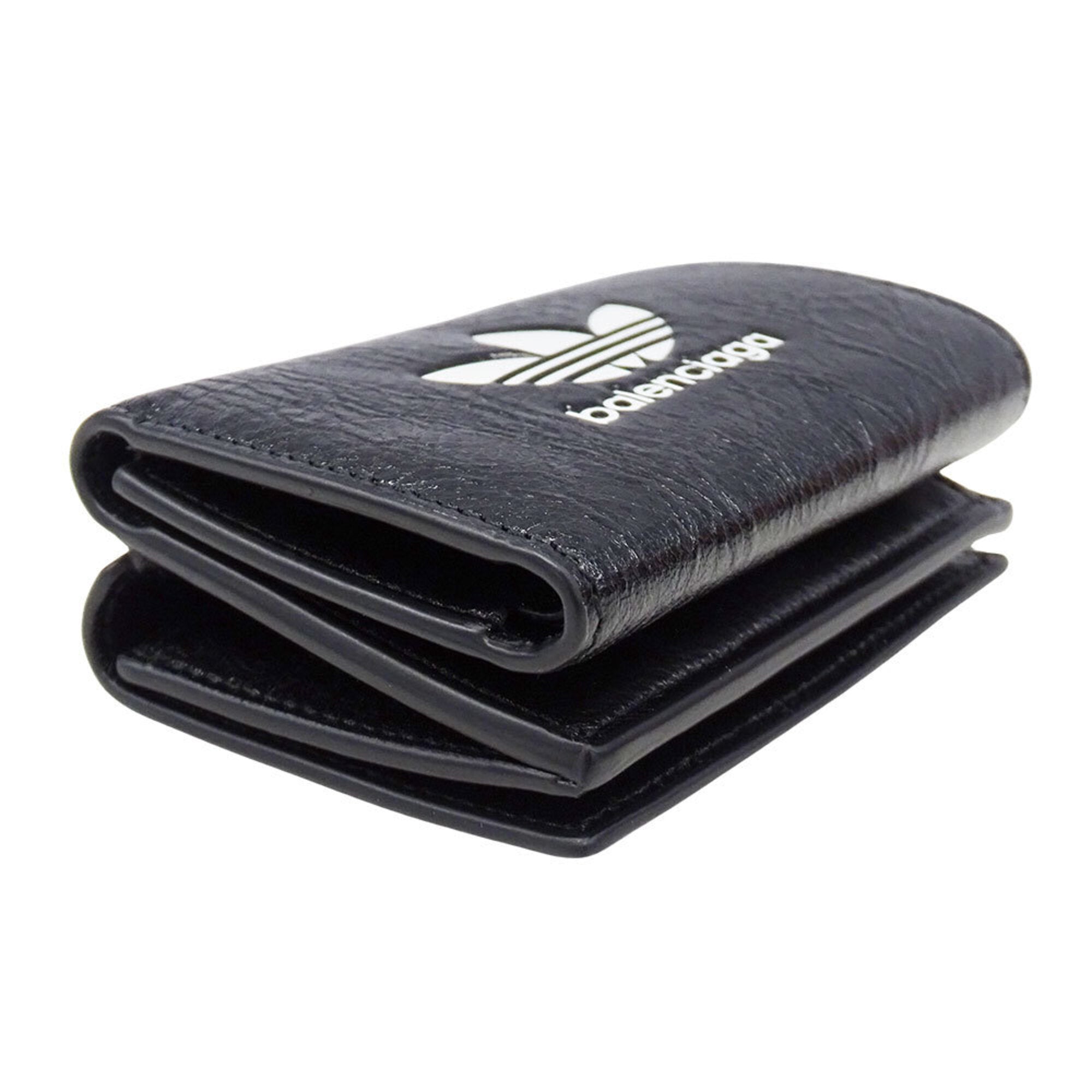 Balenciaga Black Leather Wallet (Tri-Fold) (Pre-Owned)