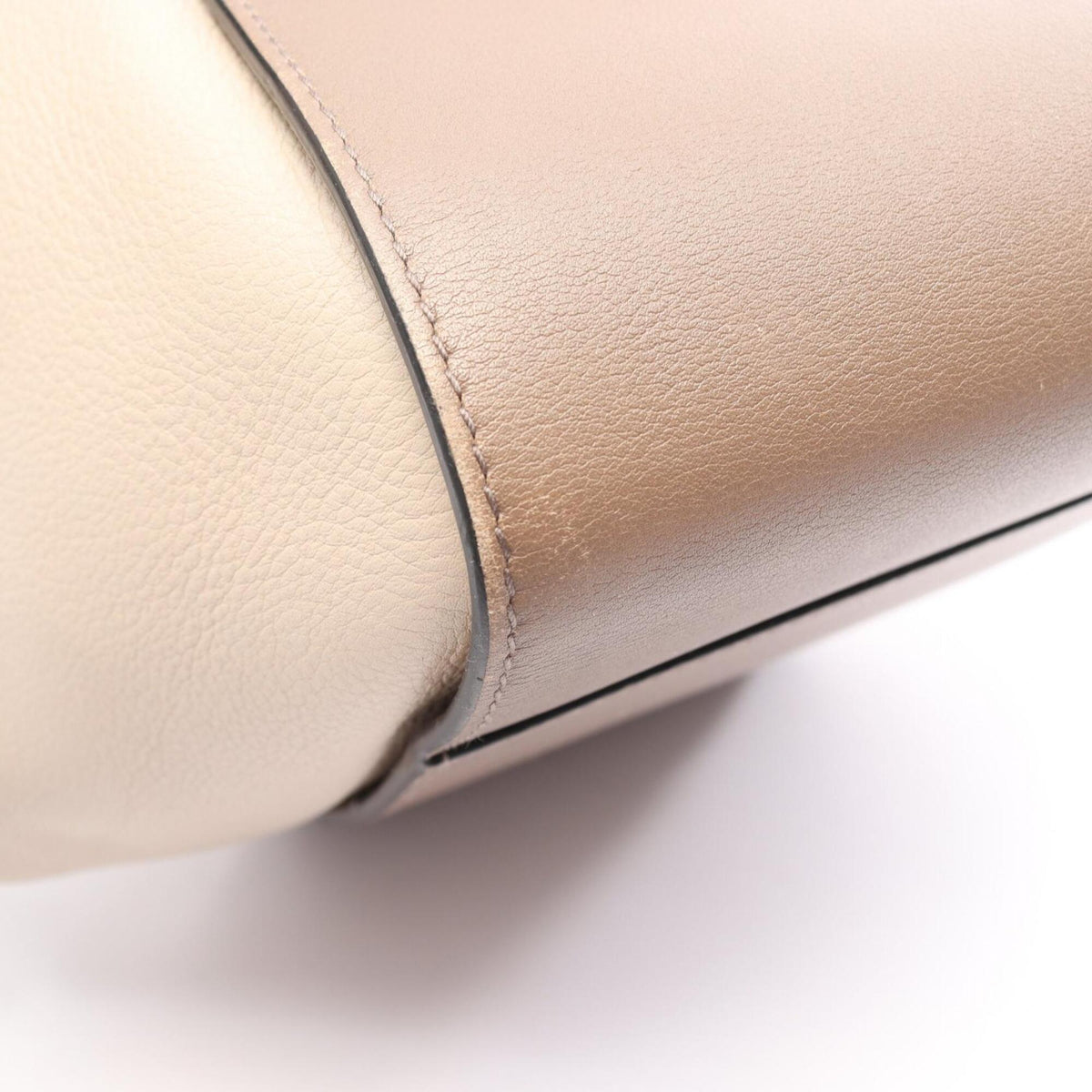 Loewe Beige Brown Gray Leather Handbag (Pre-Owned)