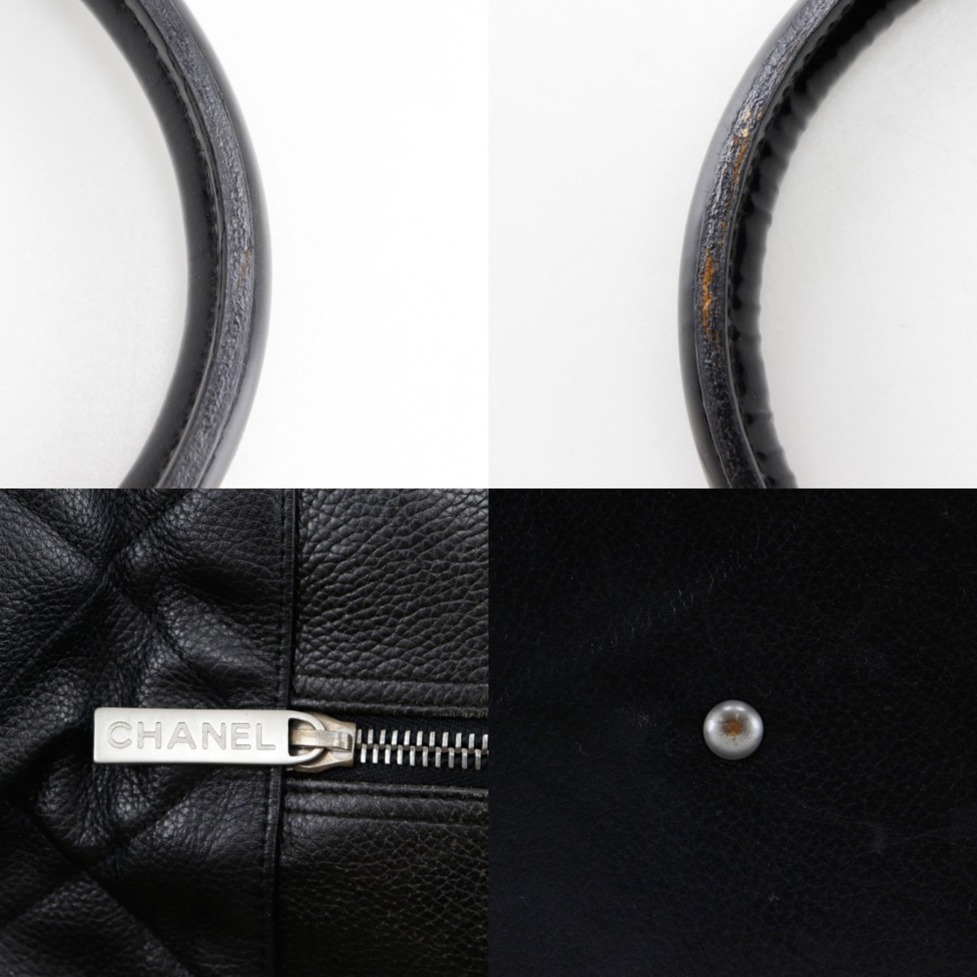 Chanel Black Leather Boston Bag (Pre-Owned)