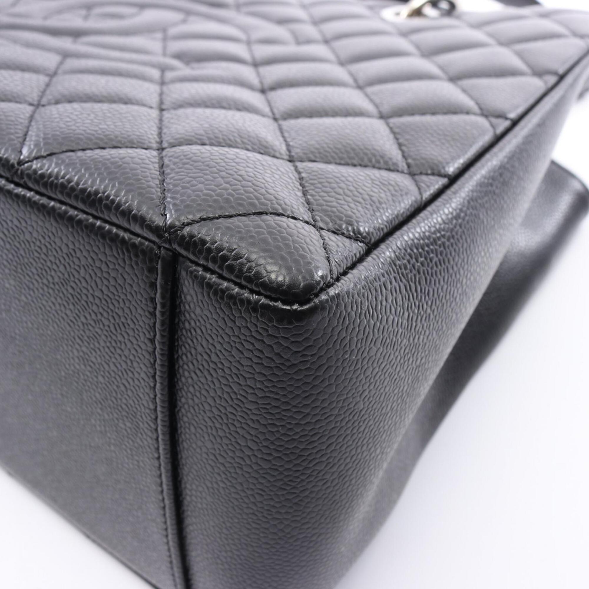 Chanel Black Grained Calfskin Handbag Tote Bag (Pre-Owned)