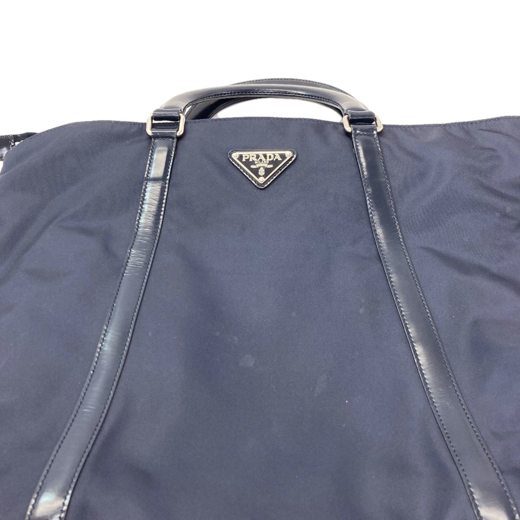 Prada Navy Nylon Handbag (Pre-Owned)