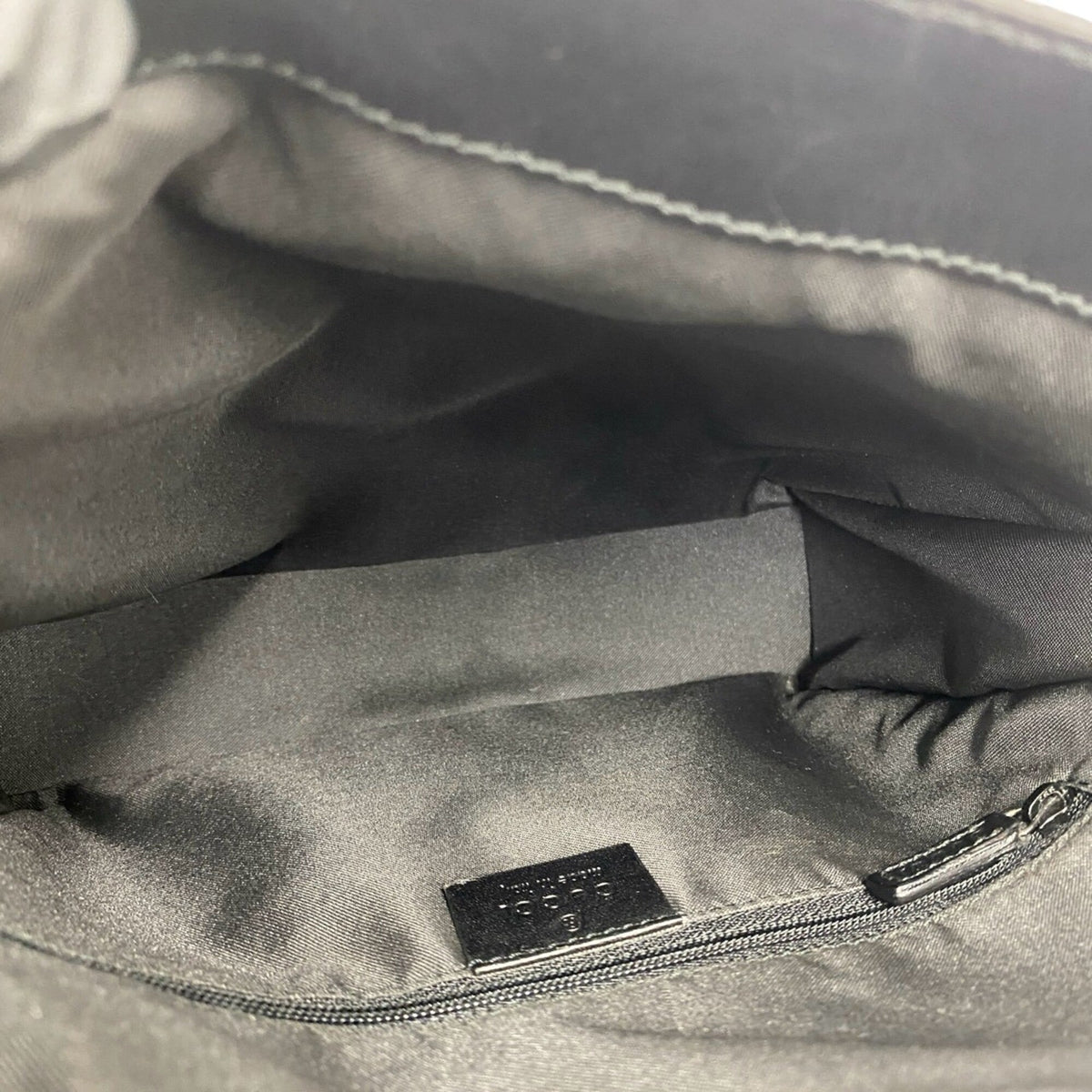 Gucci Black Canvas Leather Handbag Shoulder Bag (Pre-Owned)
