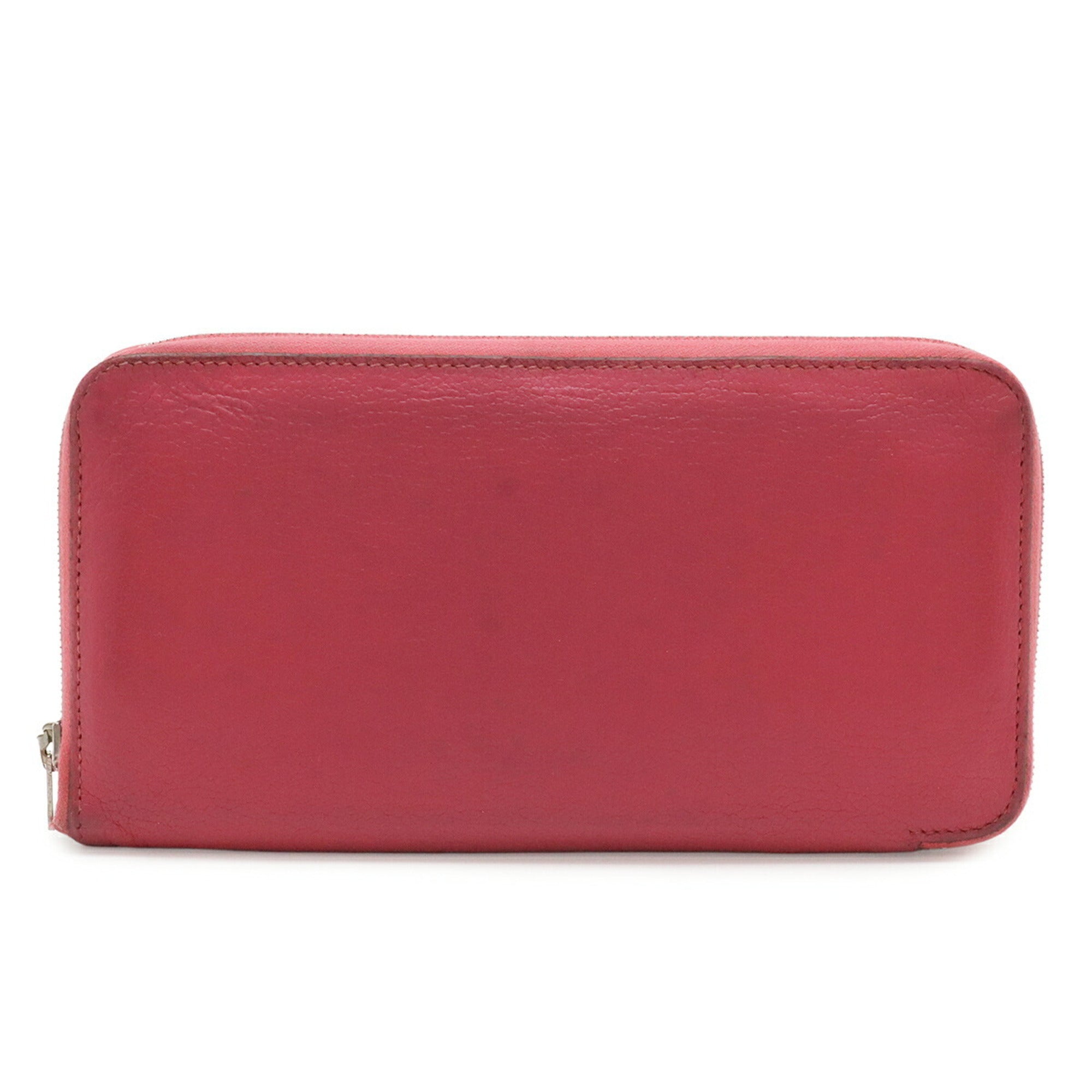 Hermes Fuchsia Chevre Leather Long Wallet (Bi-Fold) (Pre-Owned)