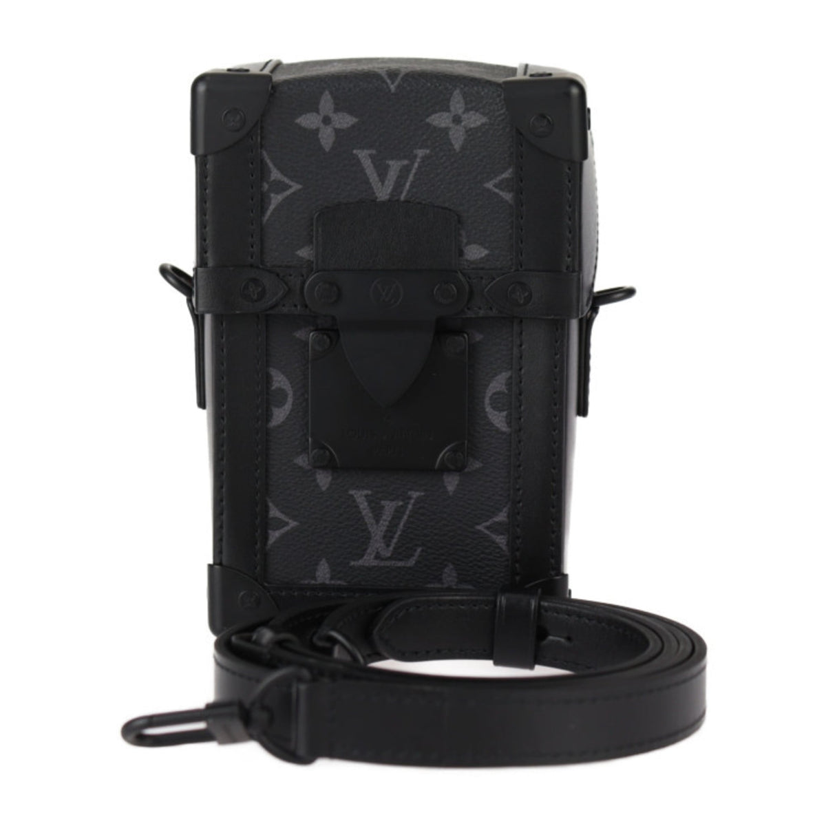 Louis Vuitton Black Gray Leather Pochette Pouch Shoulder Bag (Pre-Owned)