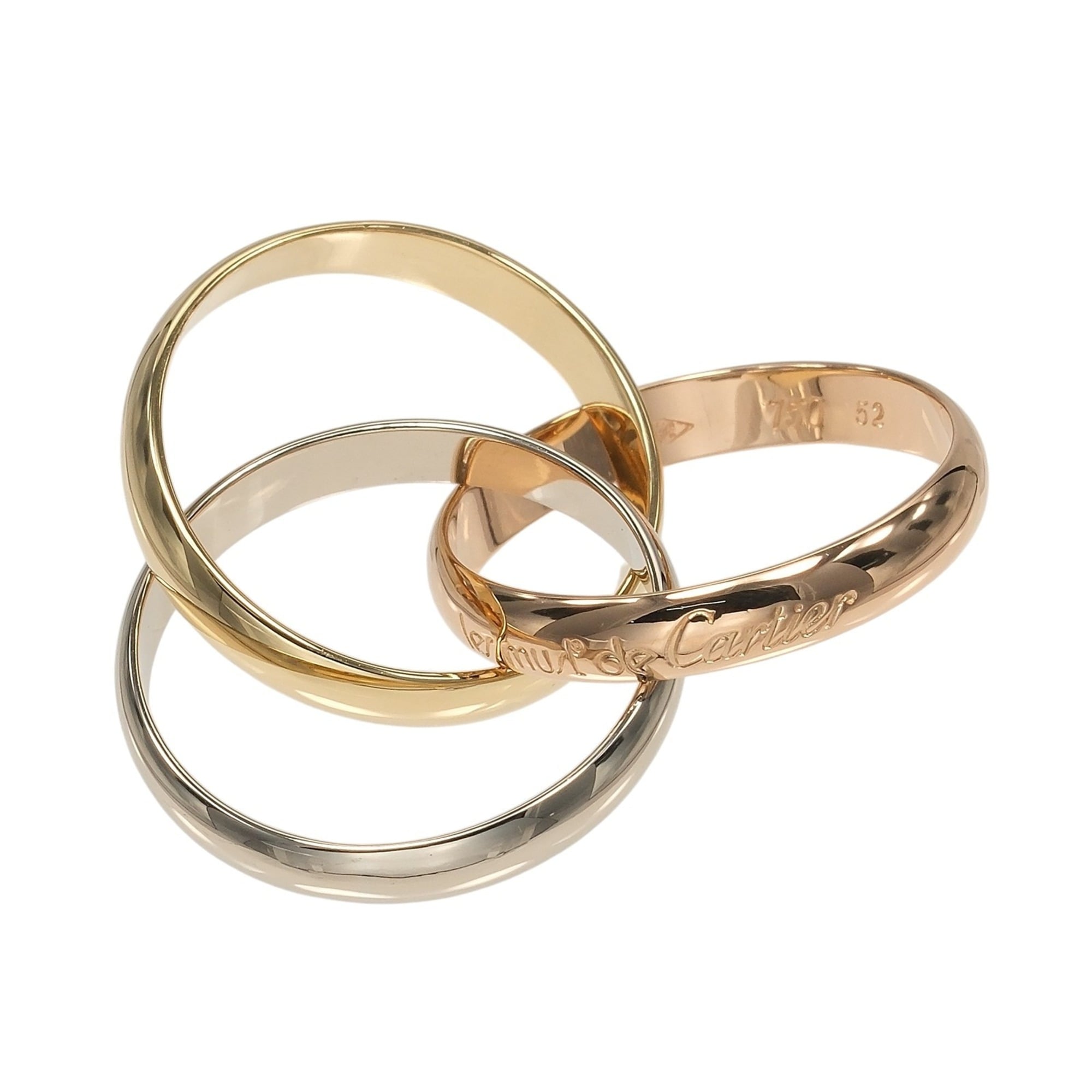 Cartier Trinity Yellow Gold (18K) Pink Gold (18K) White Gold (18K) Band Ring (Pre-Owned)