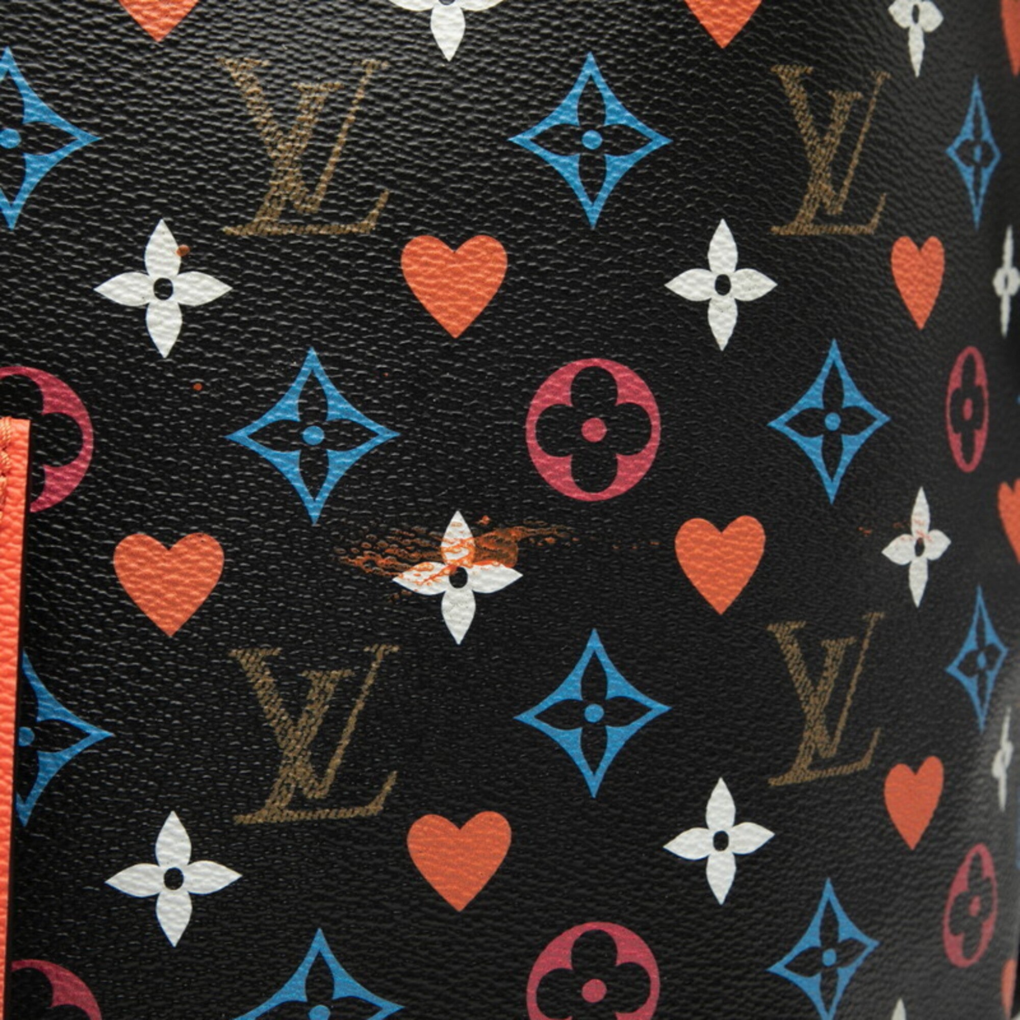 Louis Vuitton Black Multi-Color Pvc Leather Pouch Shoulder Bag Tote Bag (Pre-Owned)