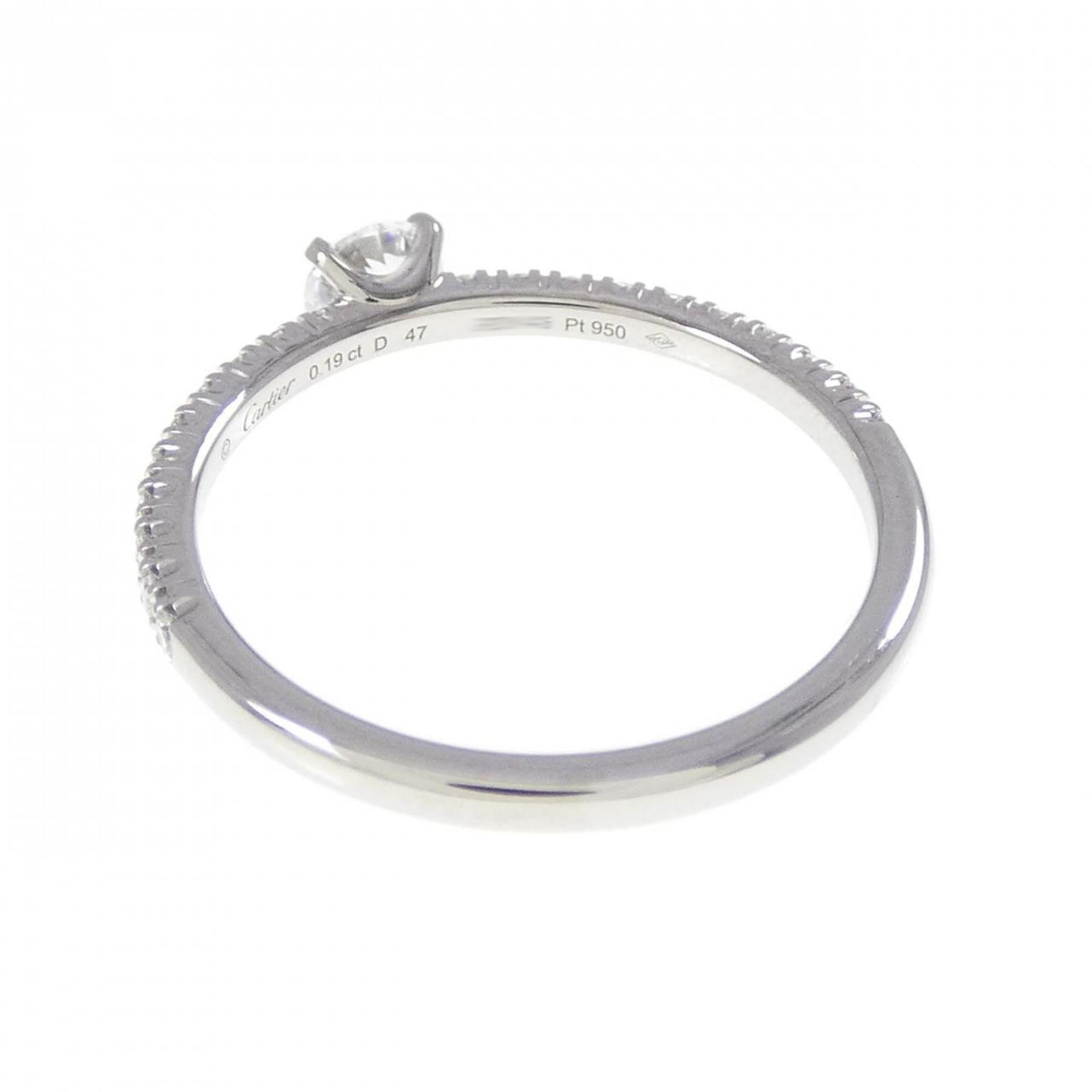 Cartier Platinum Platinum 950 Band Ring (Pre-Owned)